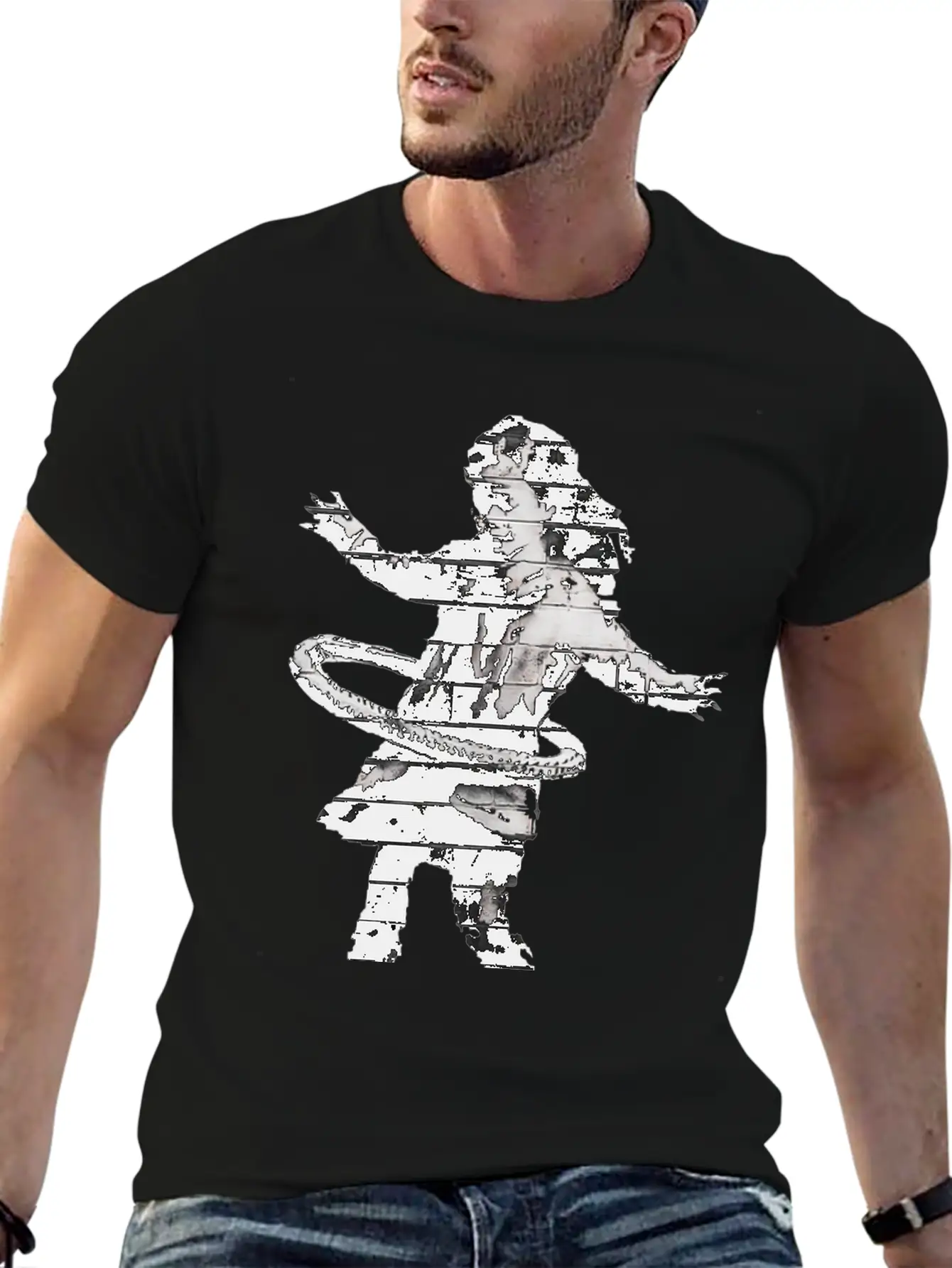 Banksy HulaHoop Girl Nottingham Ilkeston Road Classic Fit Graphic Tee For Daily Comfort – Unisex Cotton Shirt