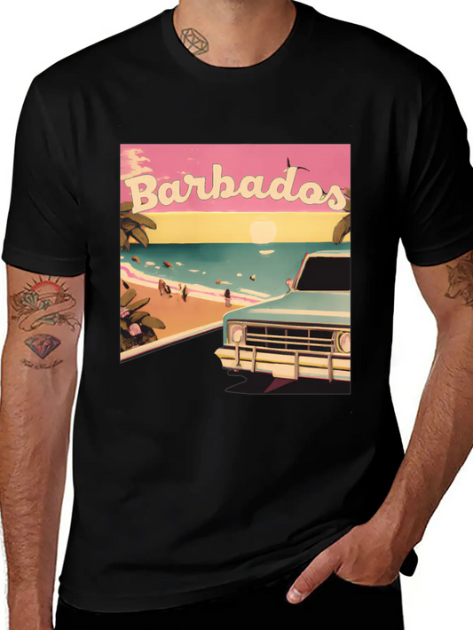 Barbados Beach Vacations Barbados Surf Modern Fit Casual T-Shirt – Clean And Versatile Design