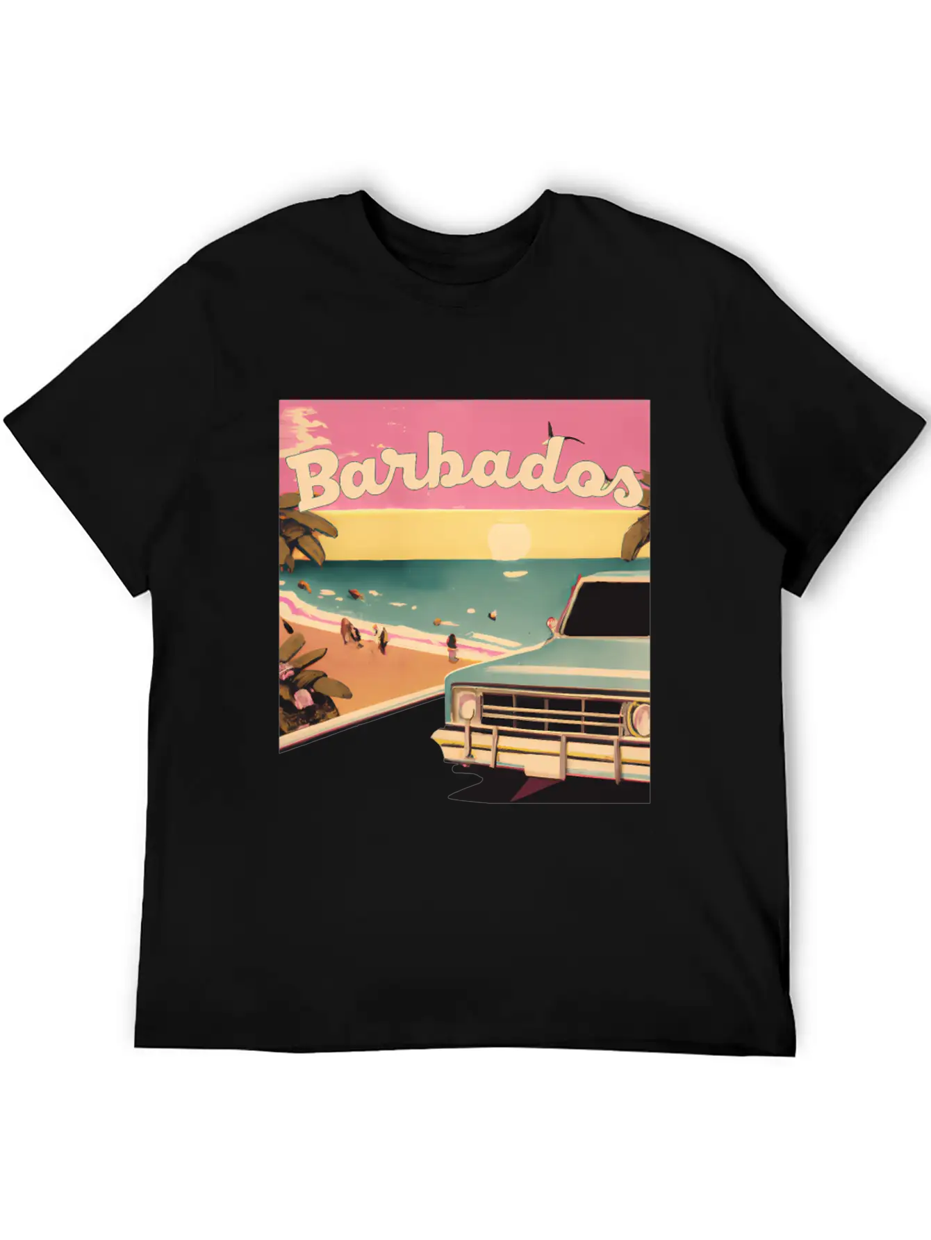 Barbados Beach Vacations Barbados Surf Modern Fit Casual T-Shirt – Clean And Versatile Design