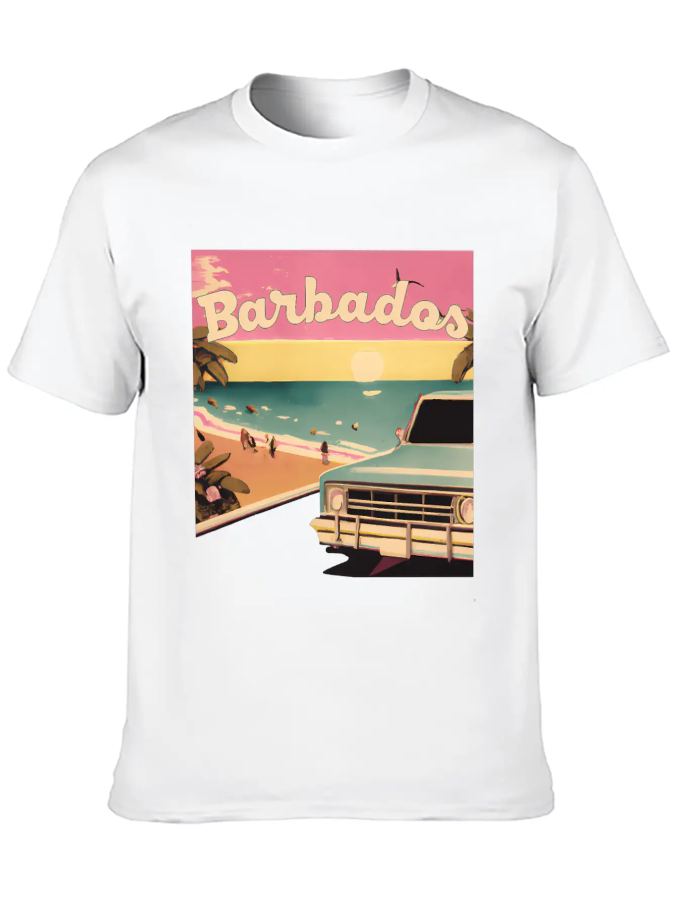 Barbados Beach Vacations Barbados Surf Modern Fit Casual T-Shirt – Clean And Versatile Design