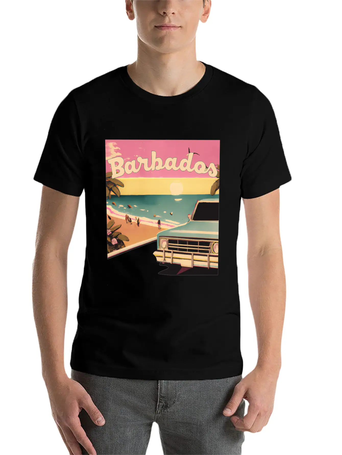 Barbados Beach Vacations Barbados Surf Modern Fit Casual T-Shirt – Clean And Versatile Design
