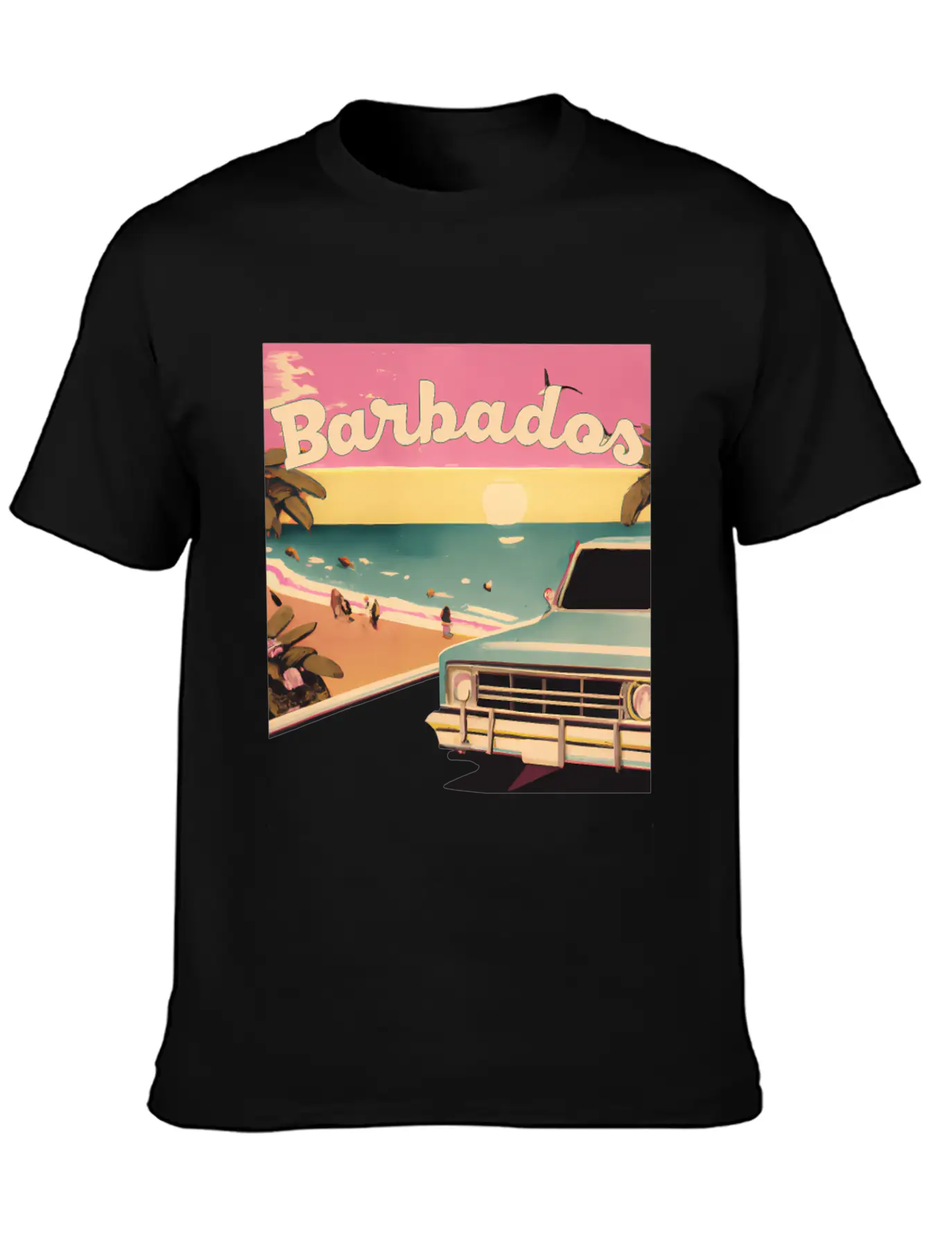 Barbados Beach Vacations Barbados Surf Modern Fit Casual T-Shirt – Clean And Versatile Design