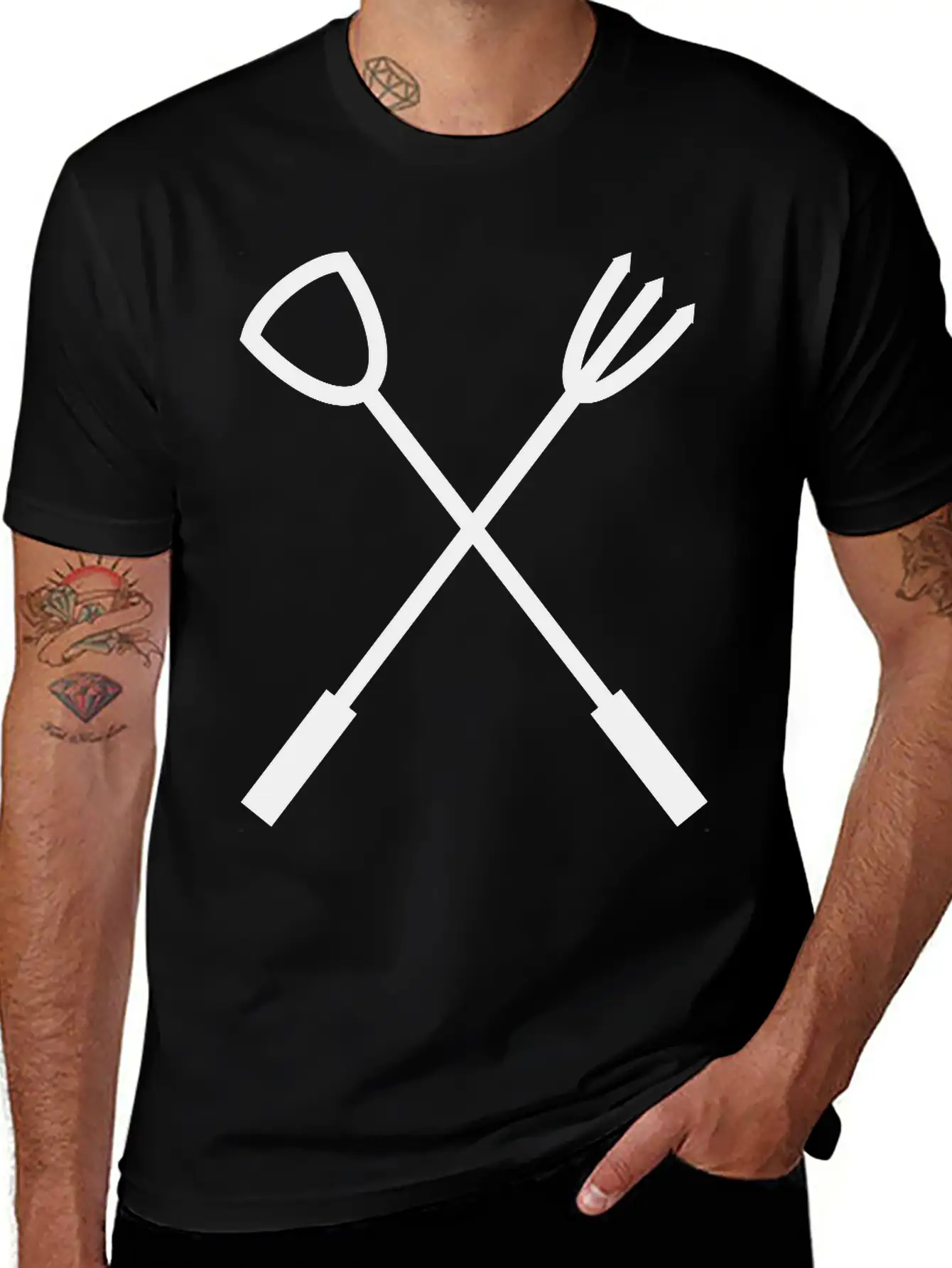 Barbecue Cutlery BBQ Unisex Casual T-Shirt – Clean Design For Daily Comfort