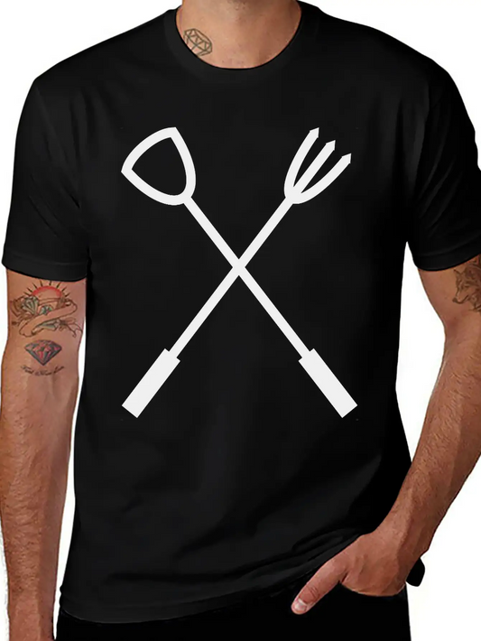 Barbecue Cutlery BBQ Unisex Casual T-Shirt – Clean Design For Daily Comfort