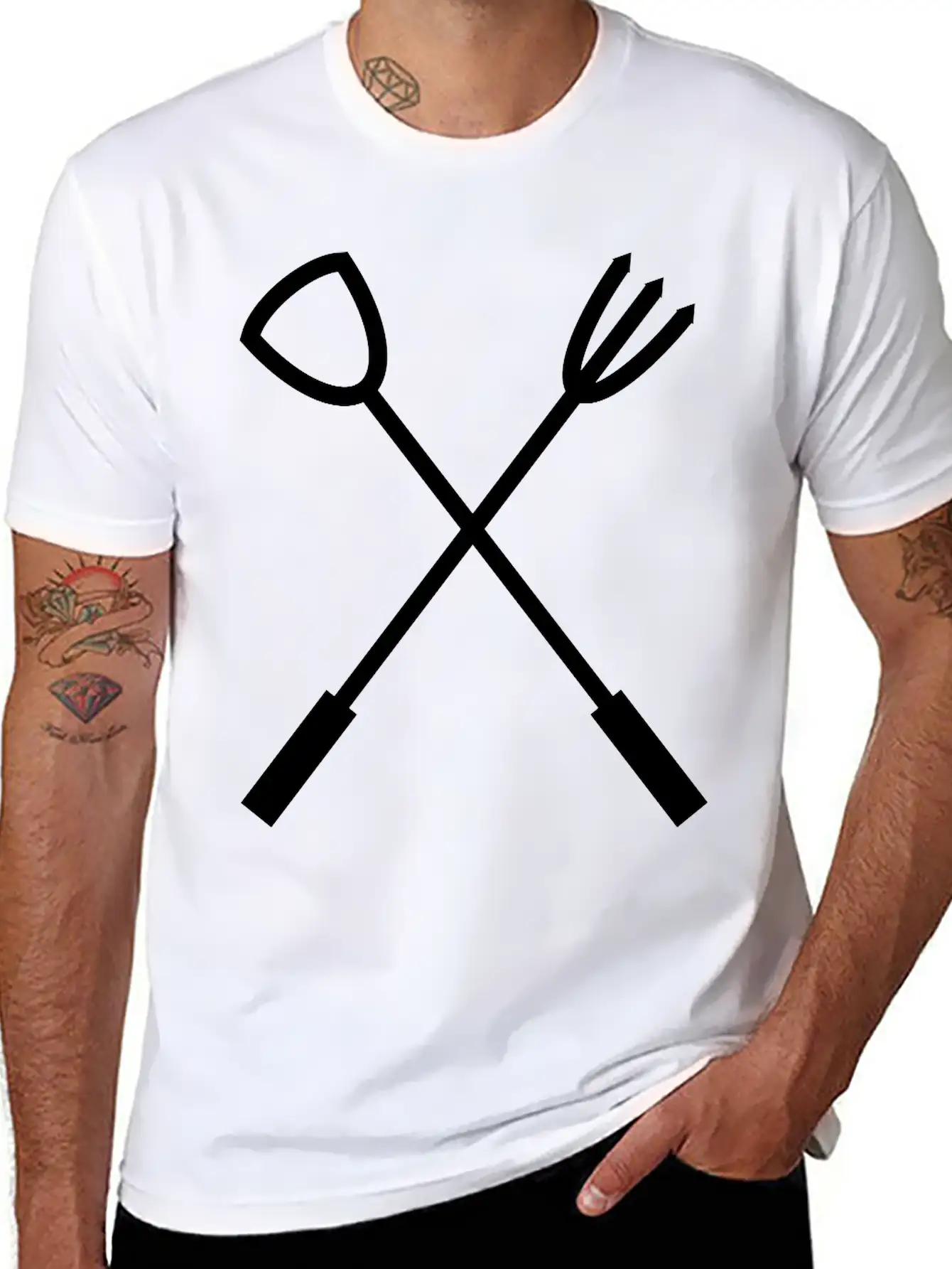 Barbecue Cutlery BBQ Unisex Casual T-Shirt – Clean Design For Daily Comfort