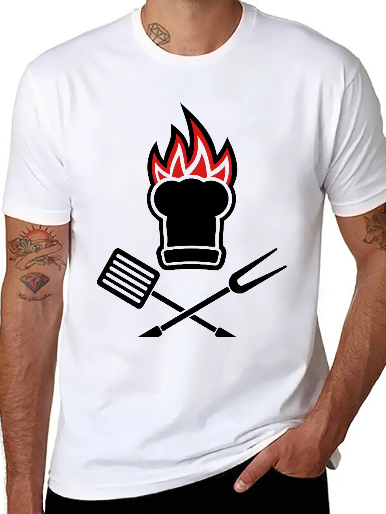 Barbecue On Fire Soft Cotton Short Sleeve Tee – Unisex Wardrobe Staple