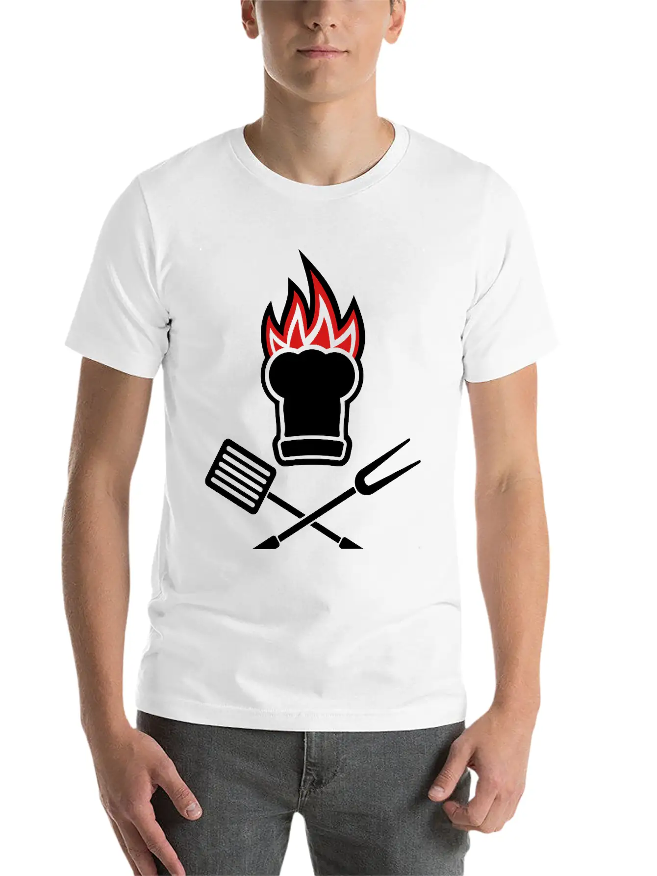 Barbecue On Fire Soft Cotton Short Sleeve Tee – Unisex Wardrobe Staple