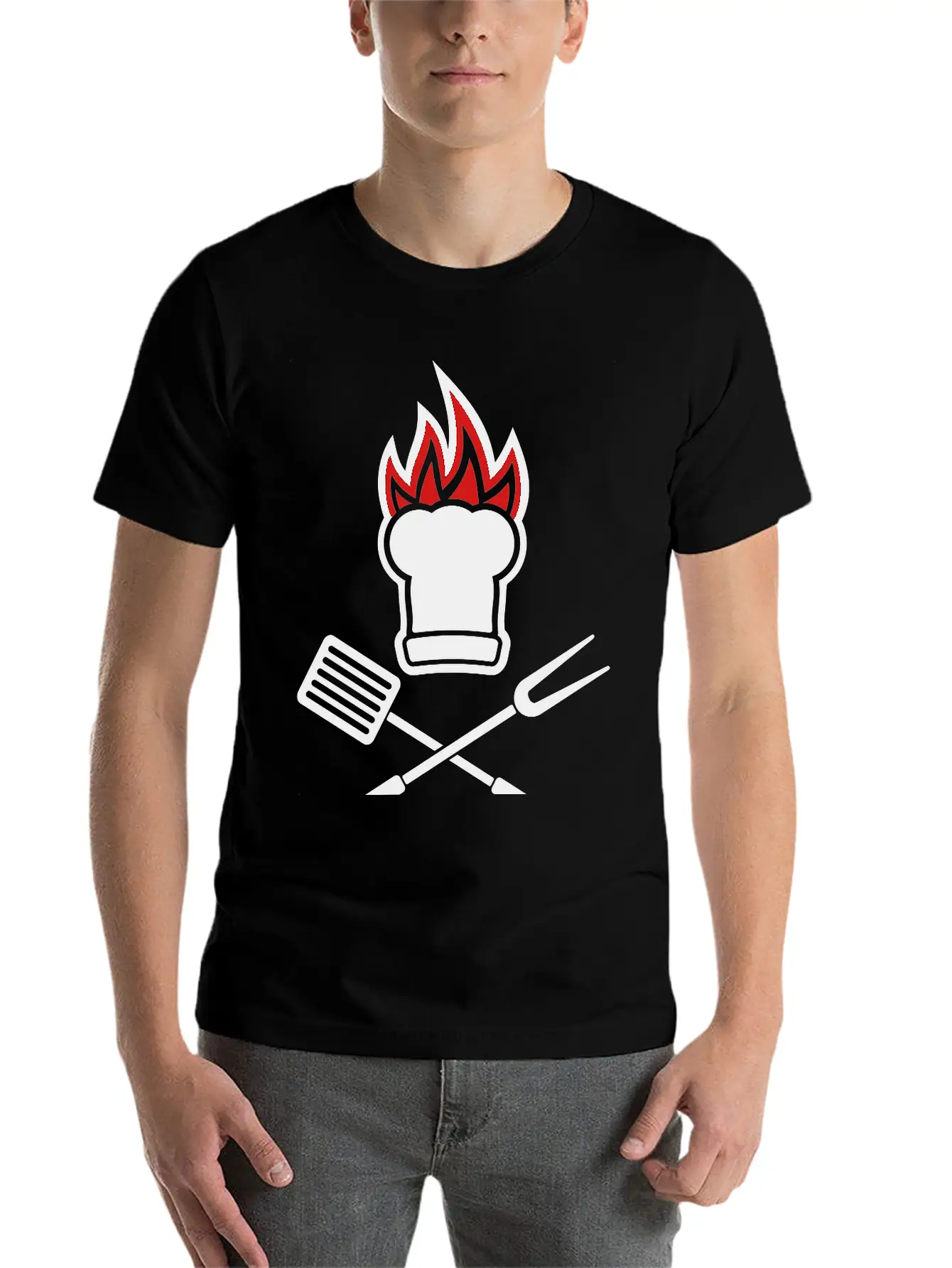 Barbecue On Fire Soft Cotton Short Sleeve Tee – Unisex Wardrobe Staple