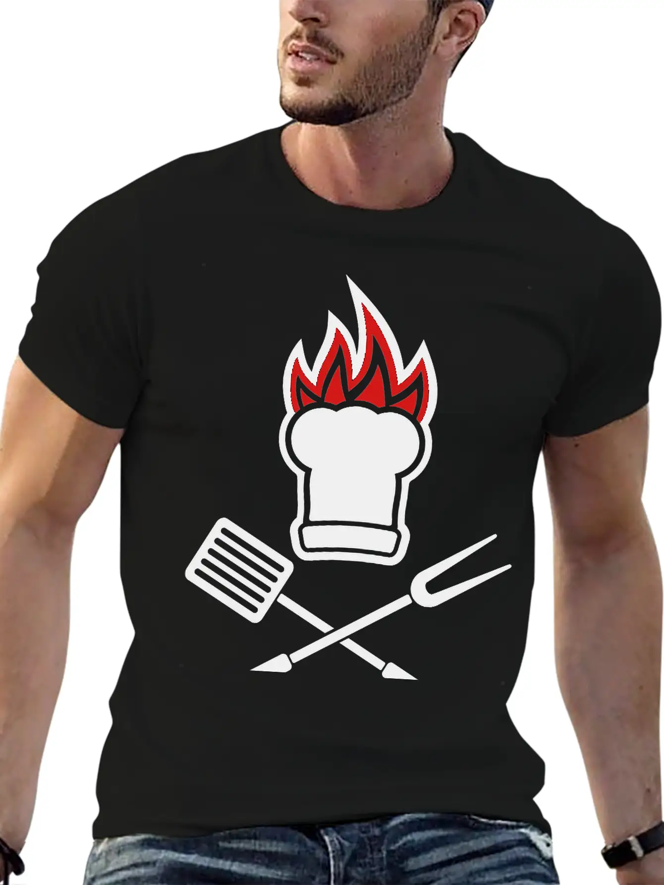 Barbecue On Fire Soft Cotton Short Sleeve Tee – Unisex Wardrobe Staple