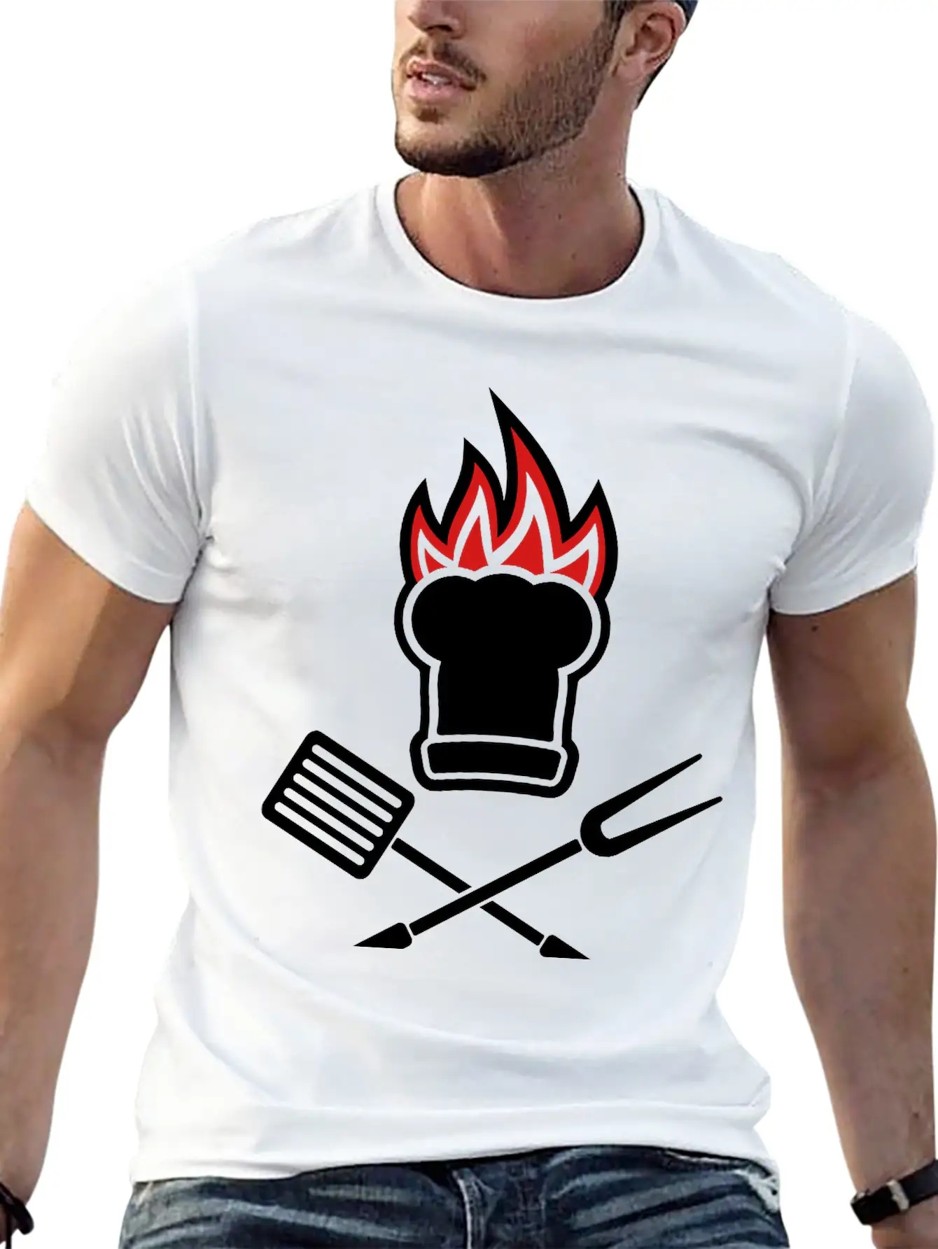 Barbecue On Fire Soft Cotton Short Sleeve Tee – Unisex Wardrobe Staple