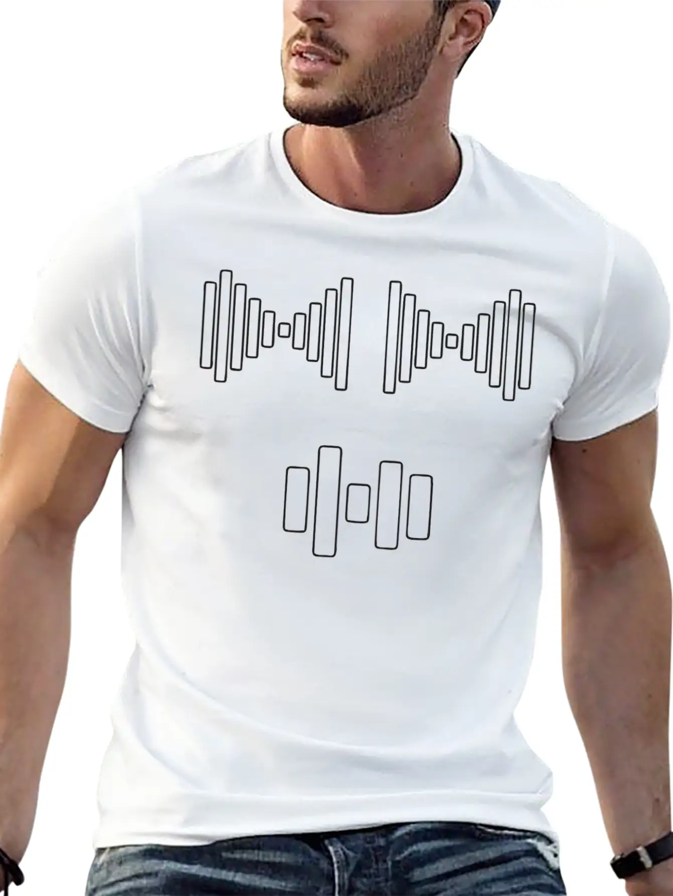 Barbel Frequency Lightweight Cotton T-Shirt – Daily Comfort Graphic Shirt