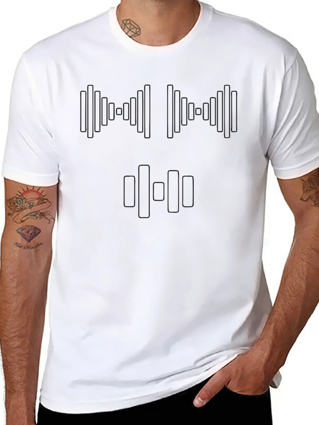 Barbel Frequency Lightweight Cotton T-Shirt – Daily Comfort Graphic Shirt