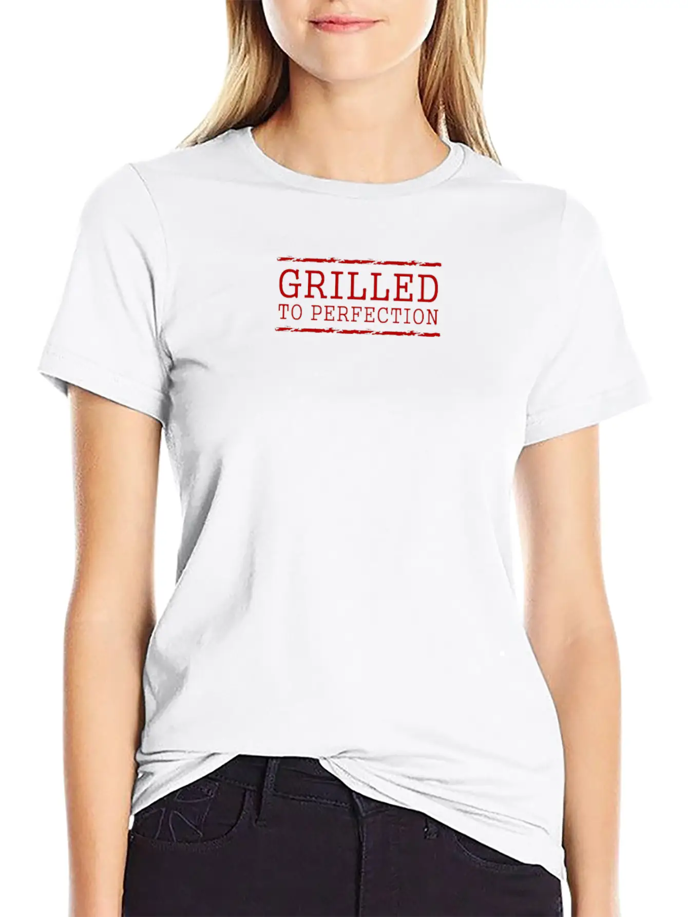 Barbeque Clipart BBQ Grilled To Perfection Unisex Casual T-Shirt – Clean Design For Daily Comfort
