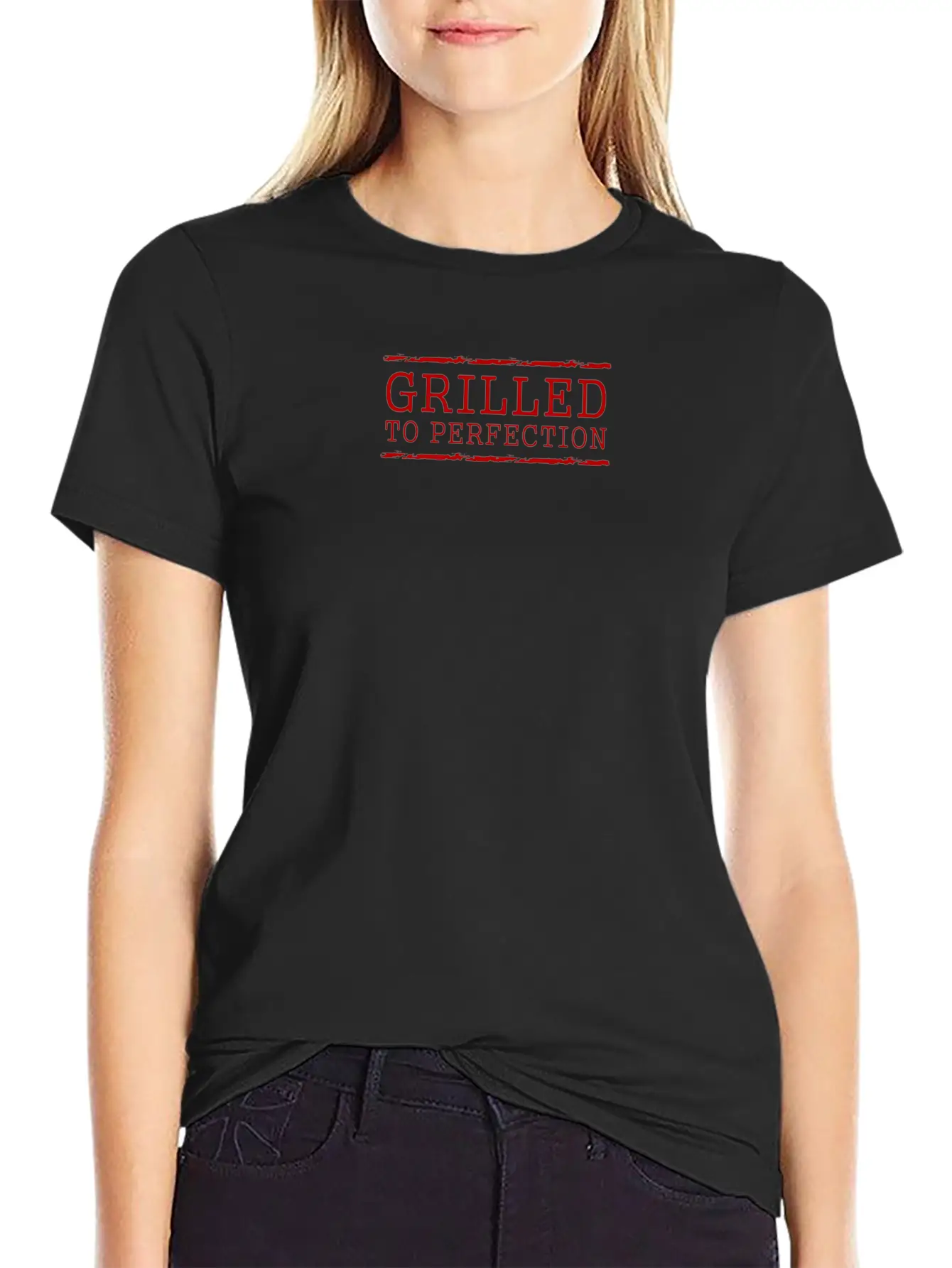 Barbeque Clipart BBQ Grilled To Perfection Unisex Casual T-Shirt – Clean Design For Daily Comfort