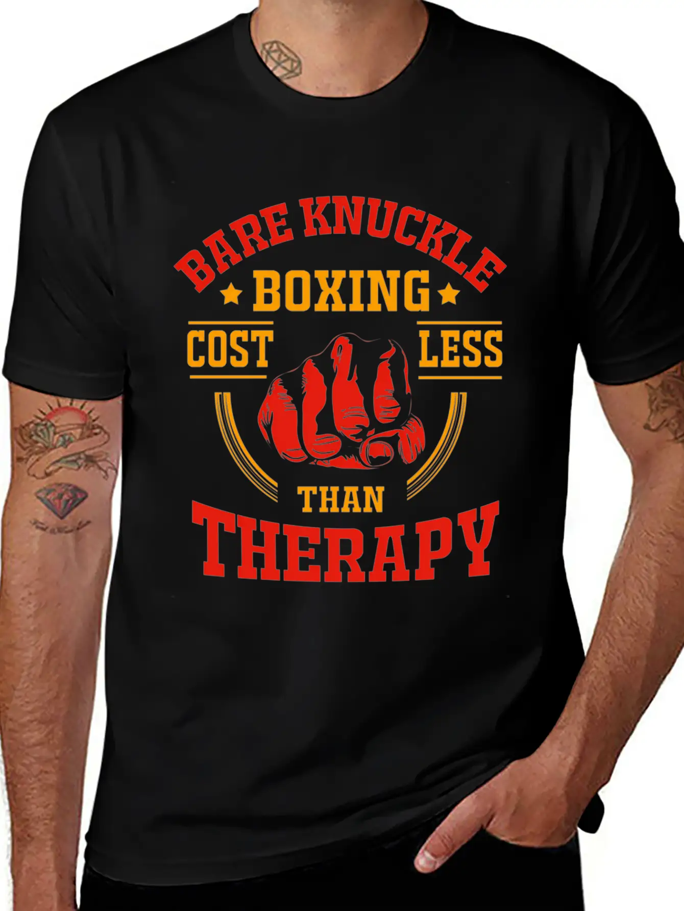 Bare Knuckle Boxing Costs Less Than Therapy Modern Fit Casual T-Shirt – Clean And Versatile Design