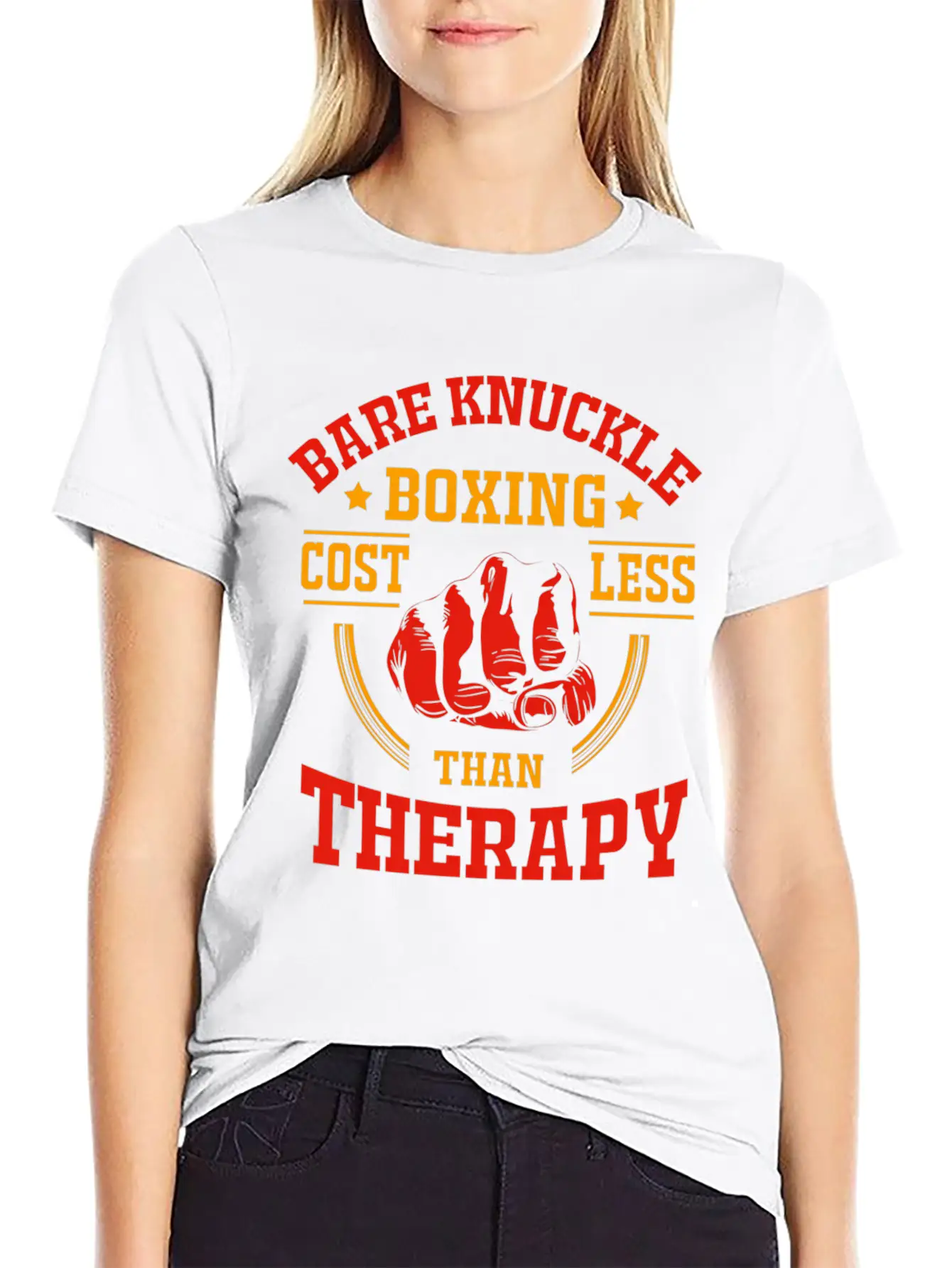 Bare Knuckle Boxing Costs Less Than Therapy Modern Fit Casual T-Shirt – Clean And Versatile Design