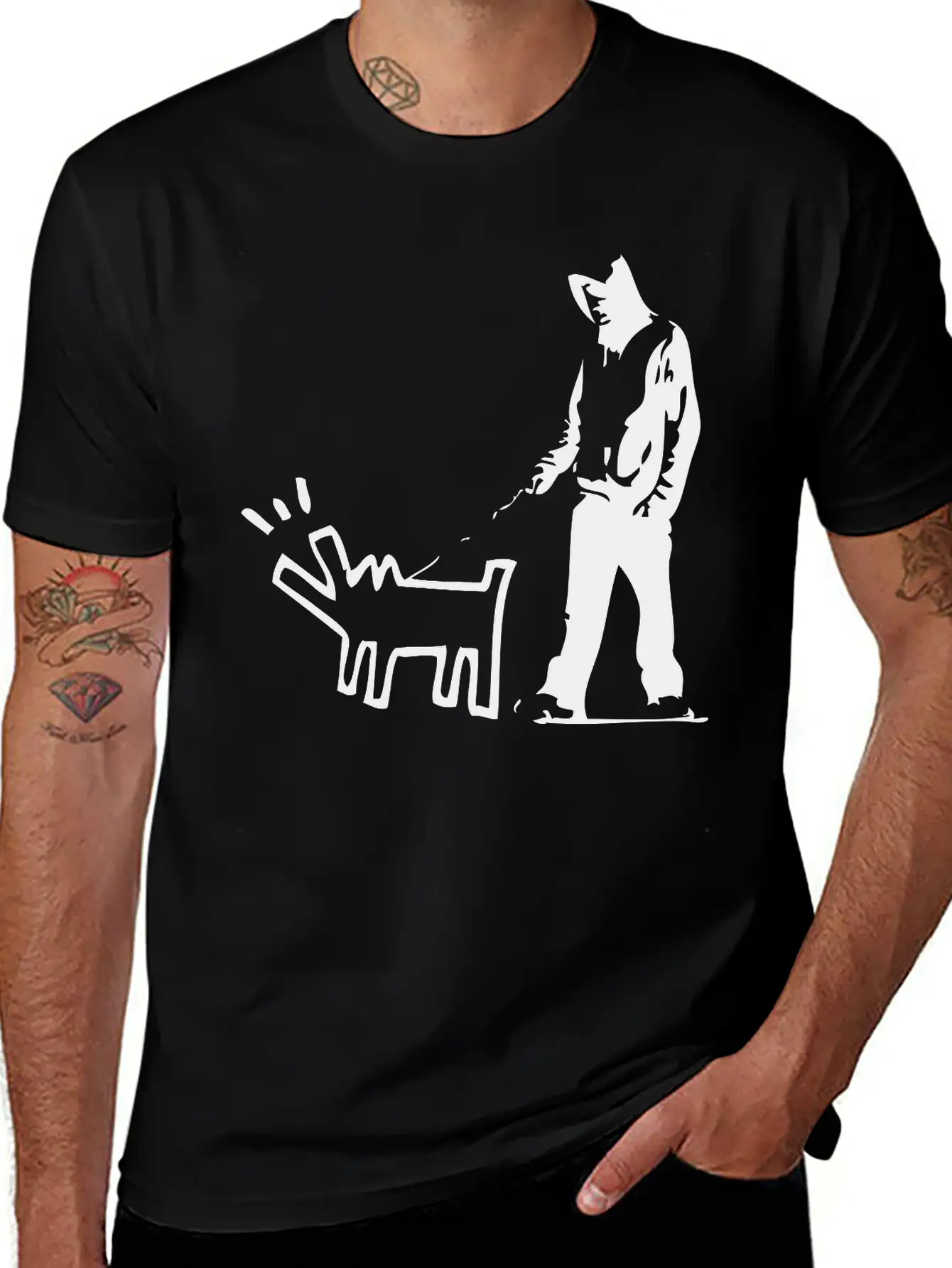 Bark Stencil Unisex Casual T-Shirt – Clean Design For Daily Comfort