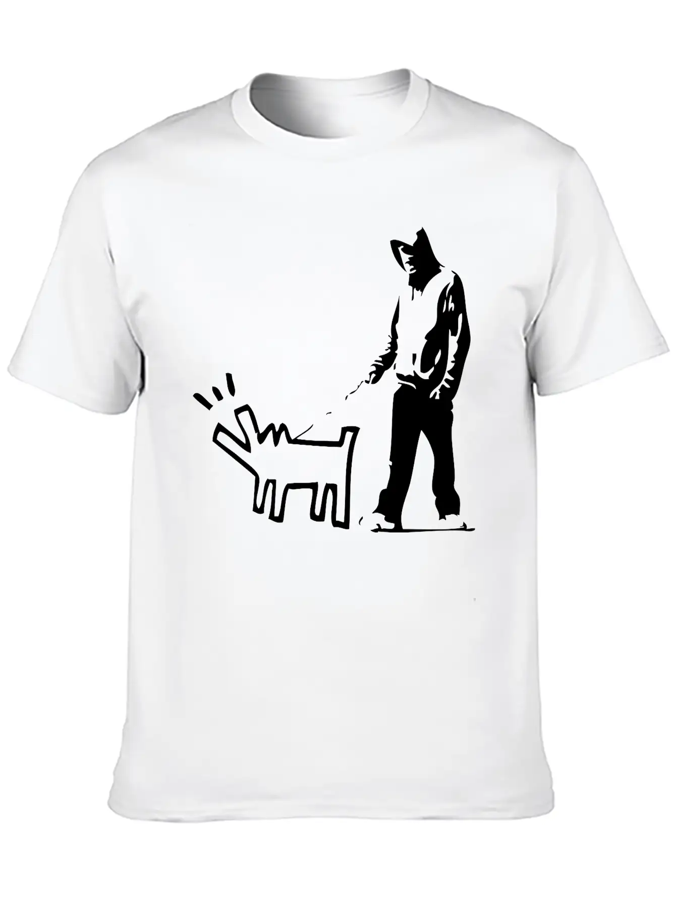 Bark Stencil Unisex Casual T-Shirt – Clean Design For Daily Comfort