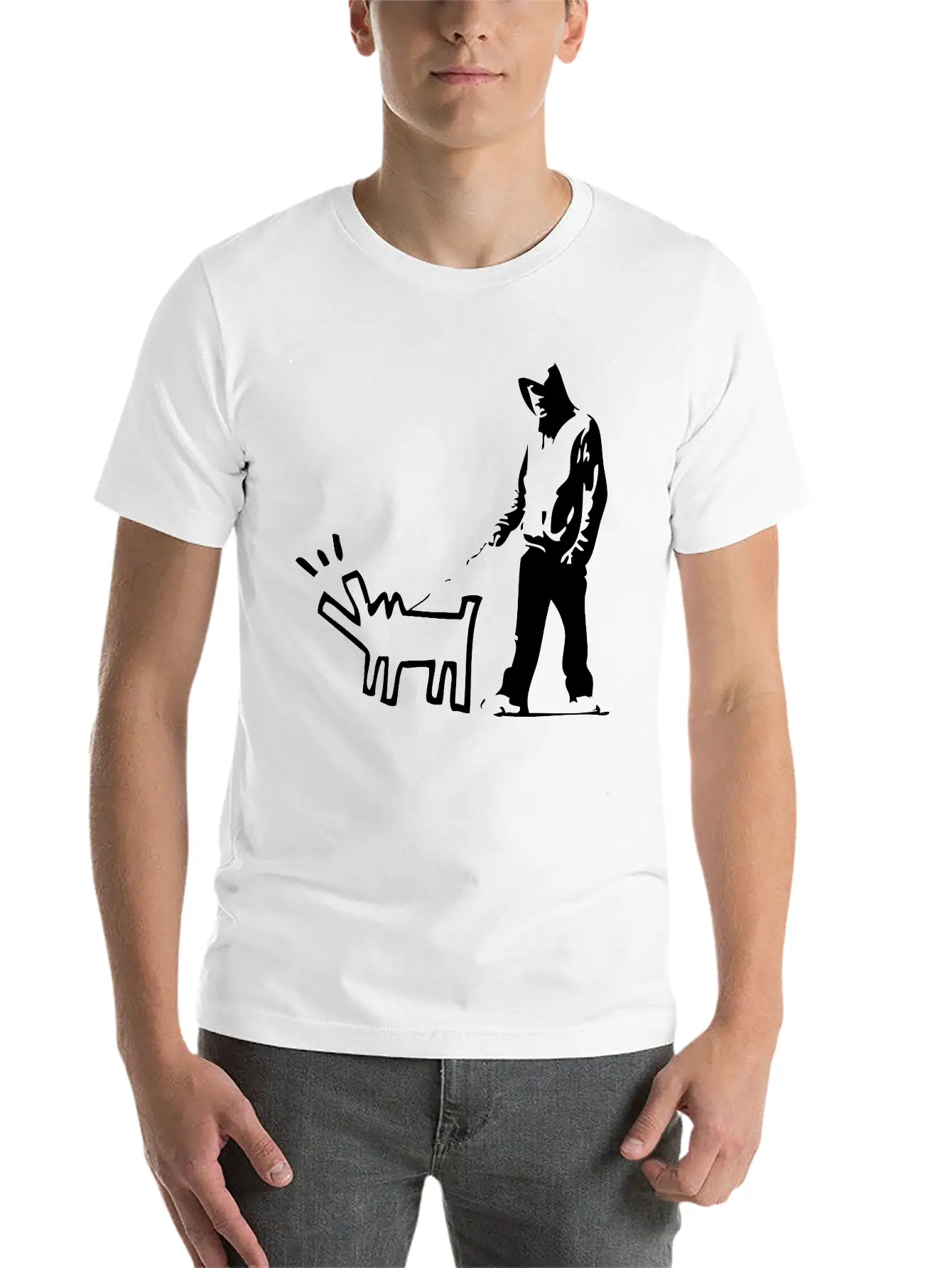 Bark Stencil Unisex Casual T-Shirt – Clean Design For Daily Comfort