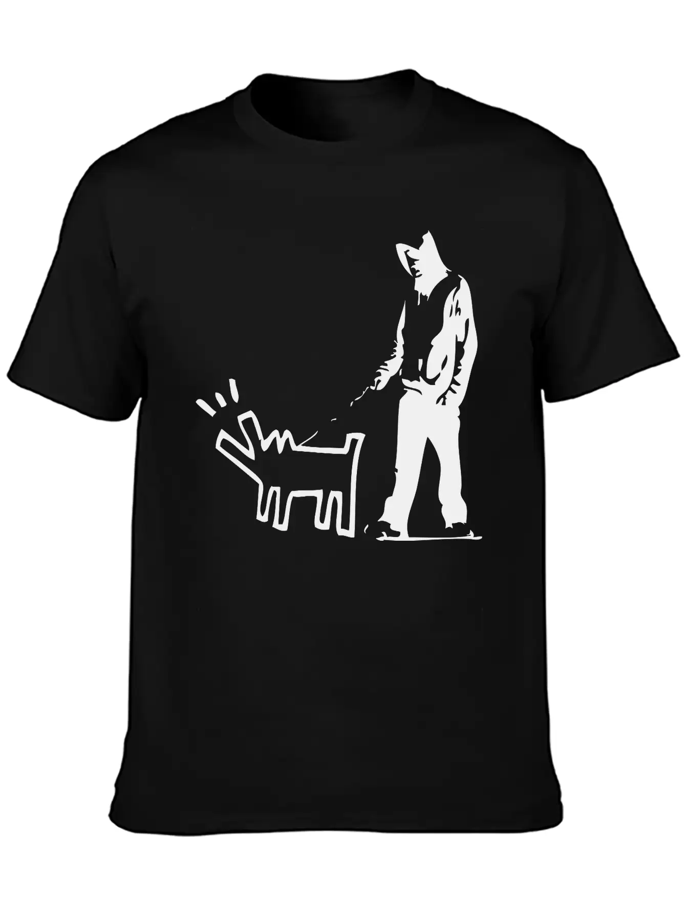 Bark Stencil Unisex Casual T-Shirt – Clean Design For Daily Comfort