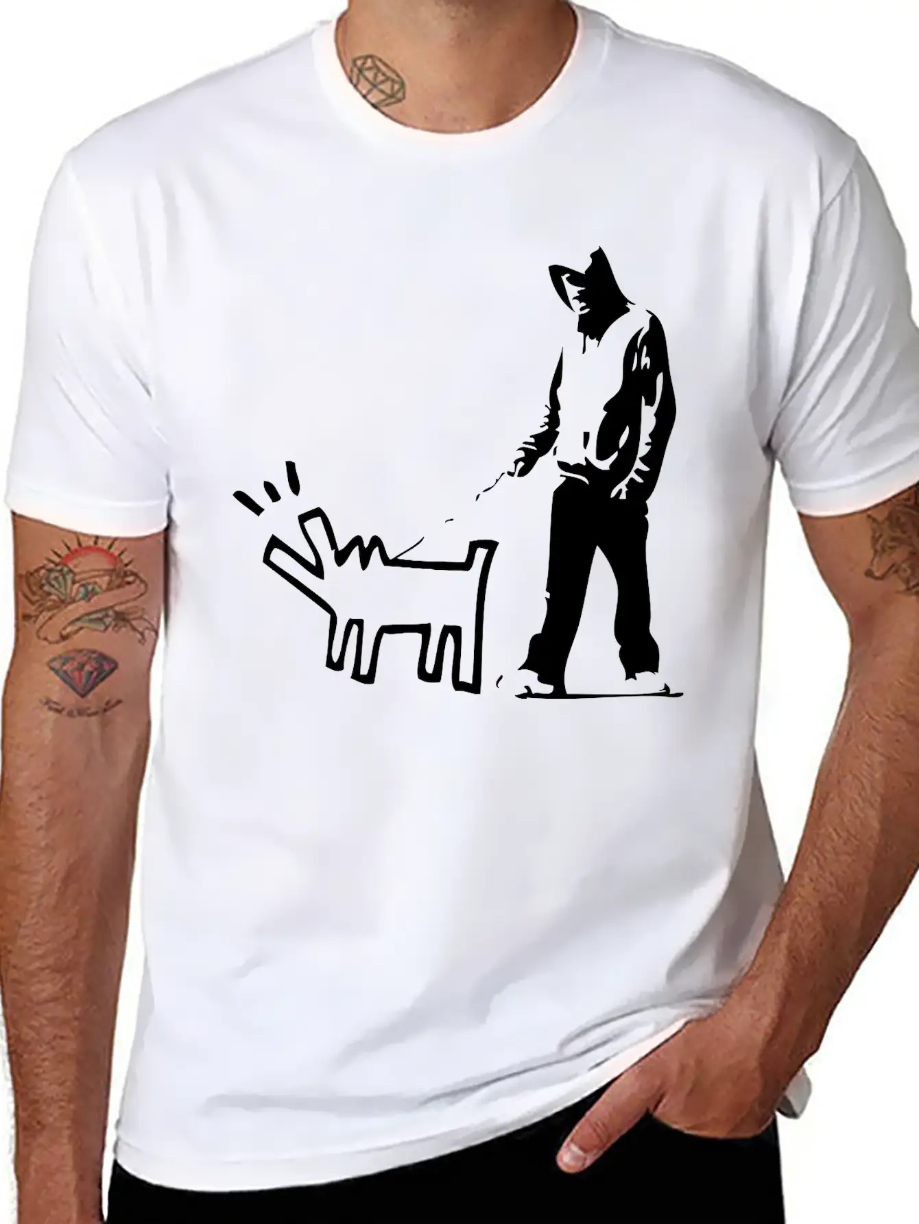 Bark Stencil Unisex Casual T-Shirt – Clean Design For Daily Comfort