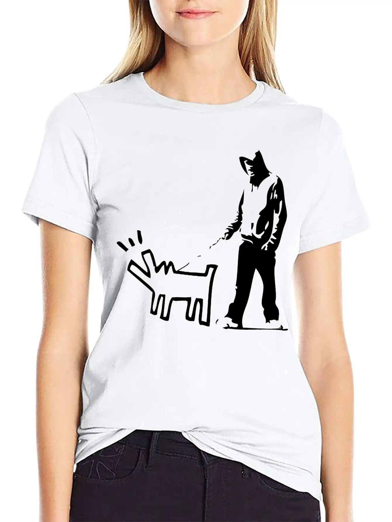 Bark Stencil Unisex Casual T-Shirt – Clean Design For Daily Comfort