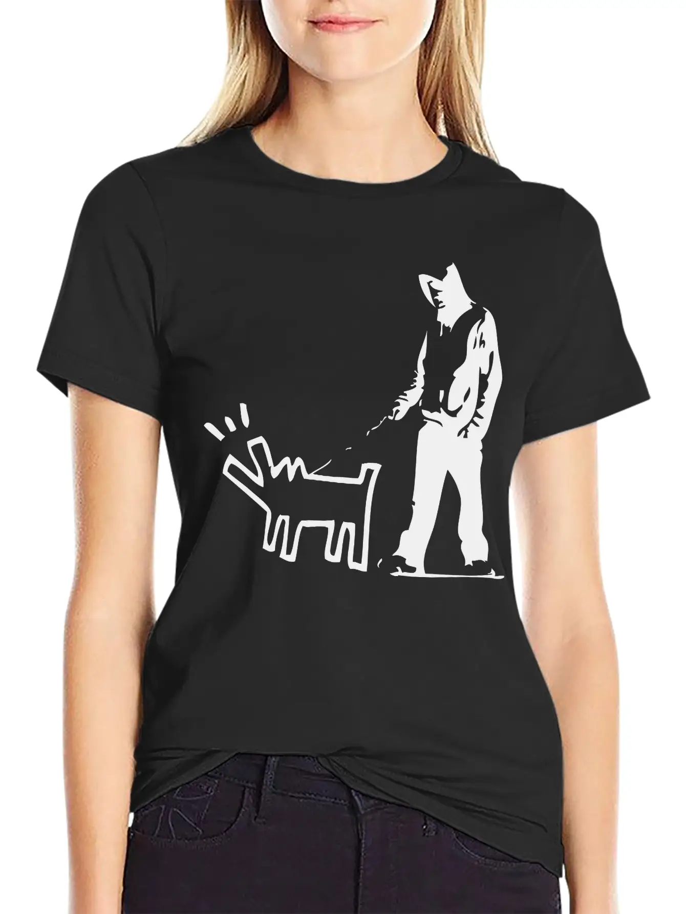 Bark Stencil Unisex Casual T-Shirt – Clean Design For Daily Comfort