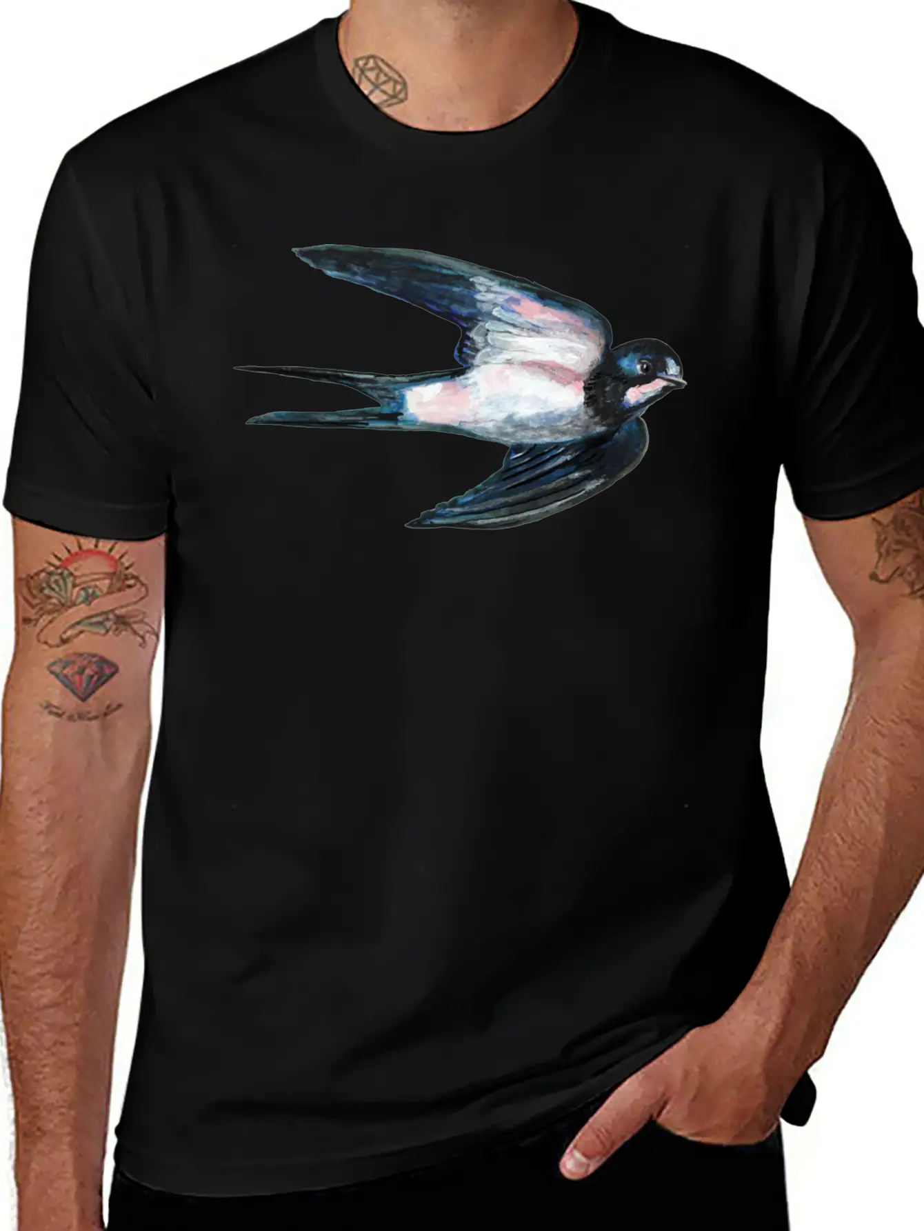 Barn Swallow In Flight Unisex Casual T-Shirt ��� Clean Design For Daily Comfort