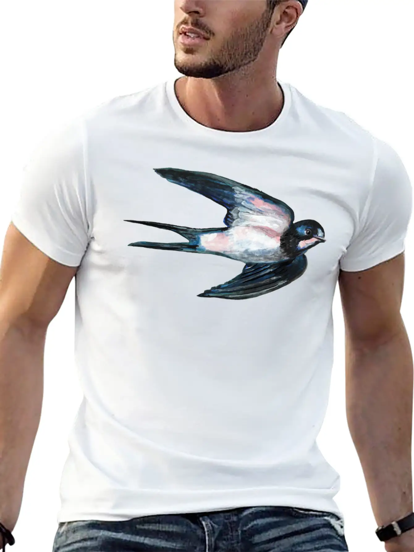 Barn Swallow In Flight Unisex Casual T-Shirt ��� Clean Design For Daily Comfort