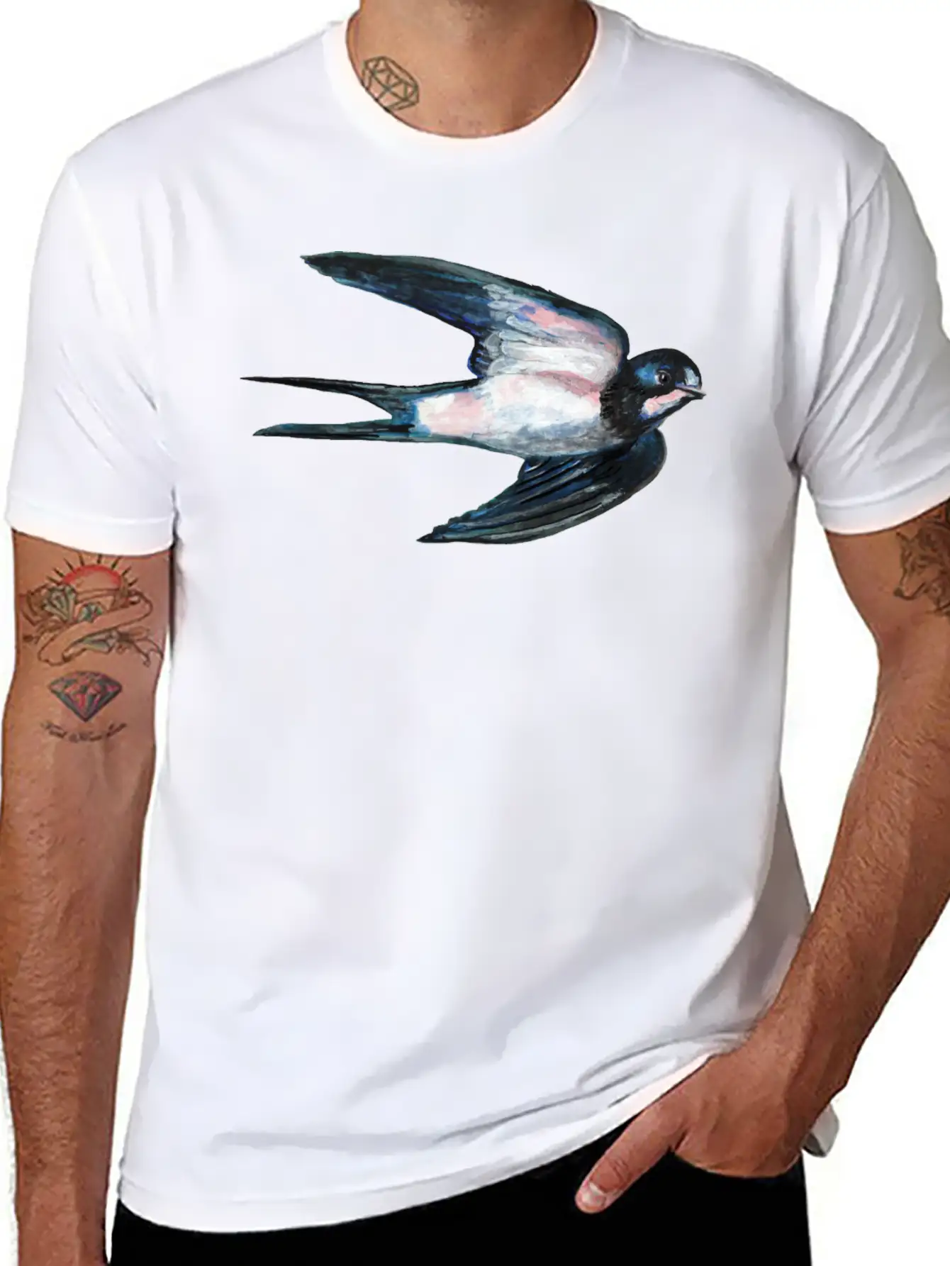 Barn Swallow In Flight Unisex Casual T-Shirt ��� Clean Design For Daily Comfort