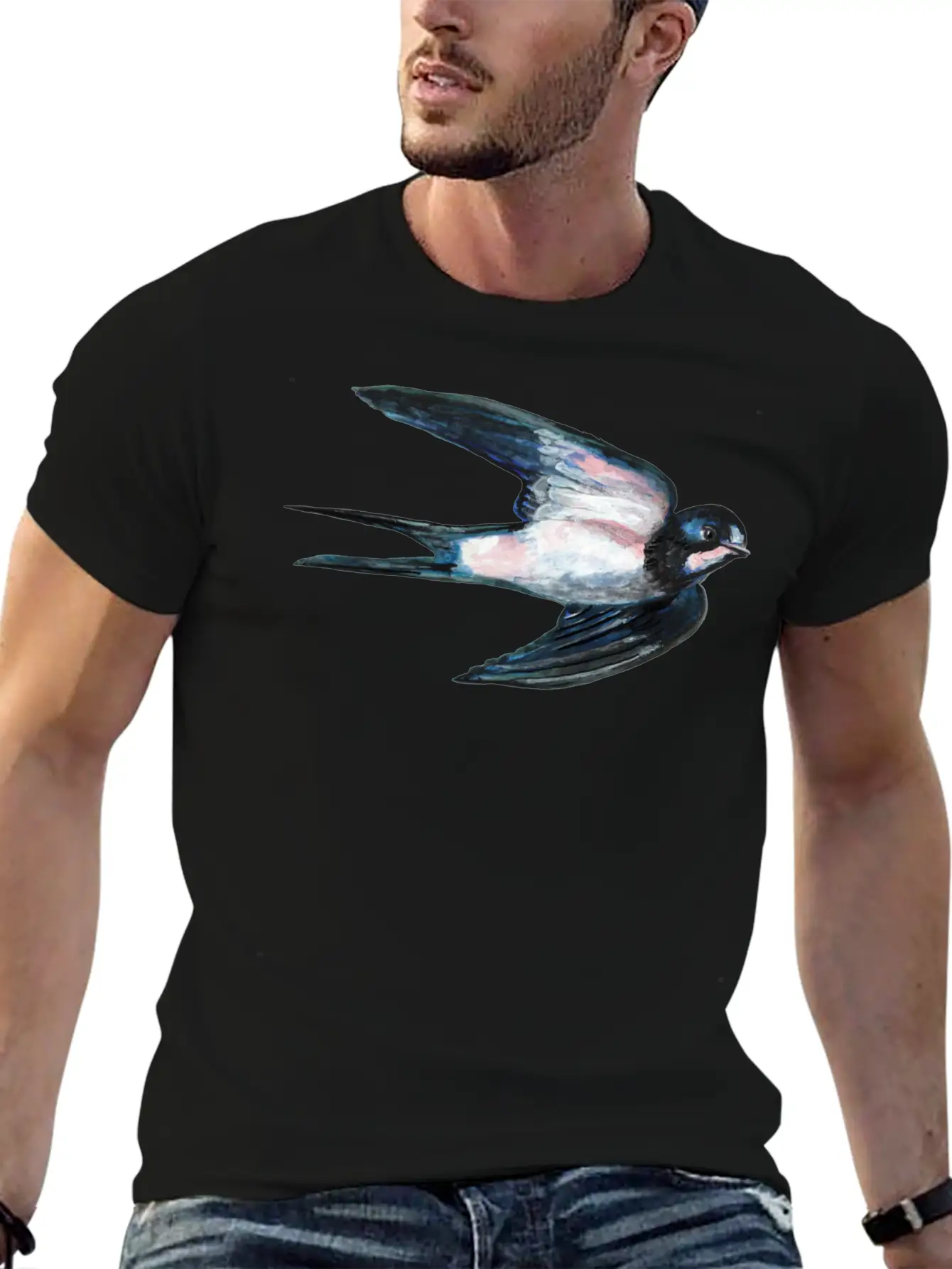 Barn Swallow In Flight Unisex Casual T-Shirt ��� Clean Design For Daily Comfort