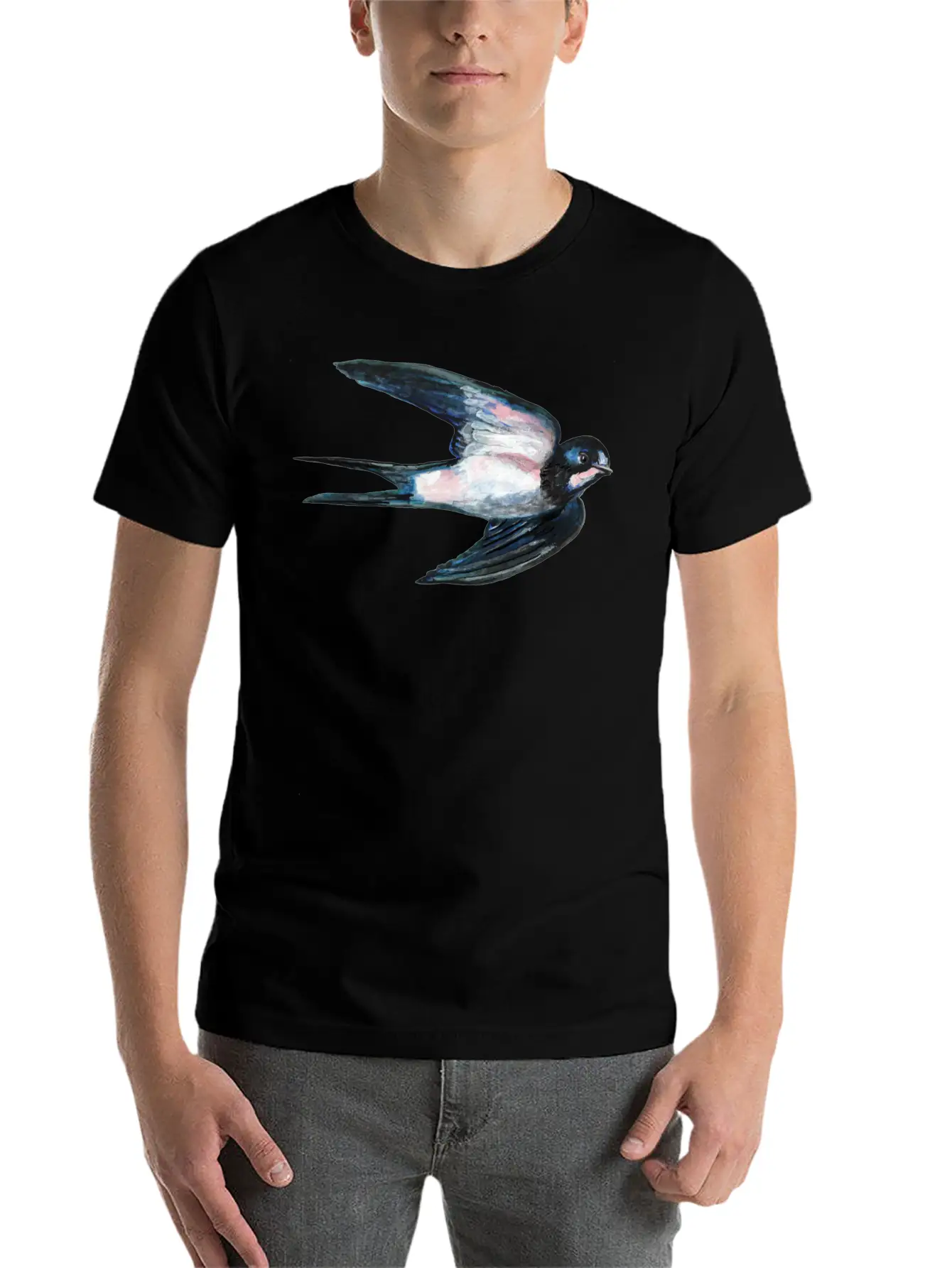 Barn Swallow In Flight Unisex Casual T-Shirt ��� Clean Design For Daily Comfort
