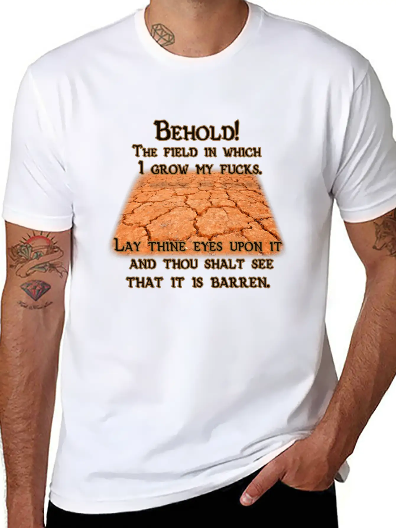 Barren Field Of Fucks Stylish Everyday T-Shirt – Unisex Basic Cotton Tee