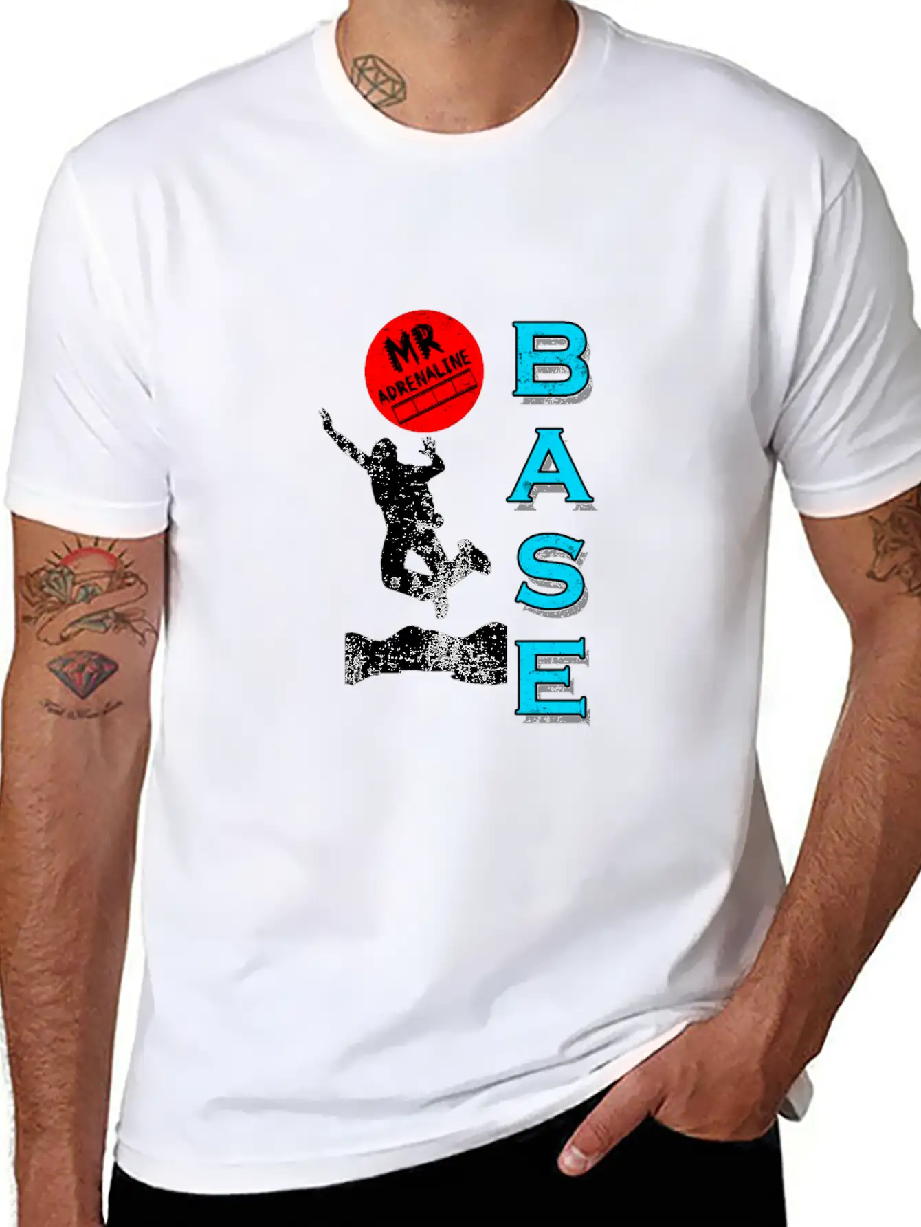 Base Jumping Jump Sky Diving Parachuting Fly Gift Essential Cotton Tee For Daily Outfits – Unisex Style
