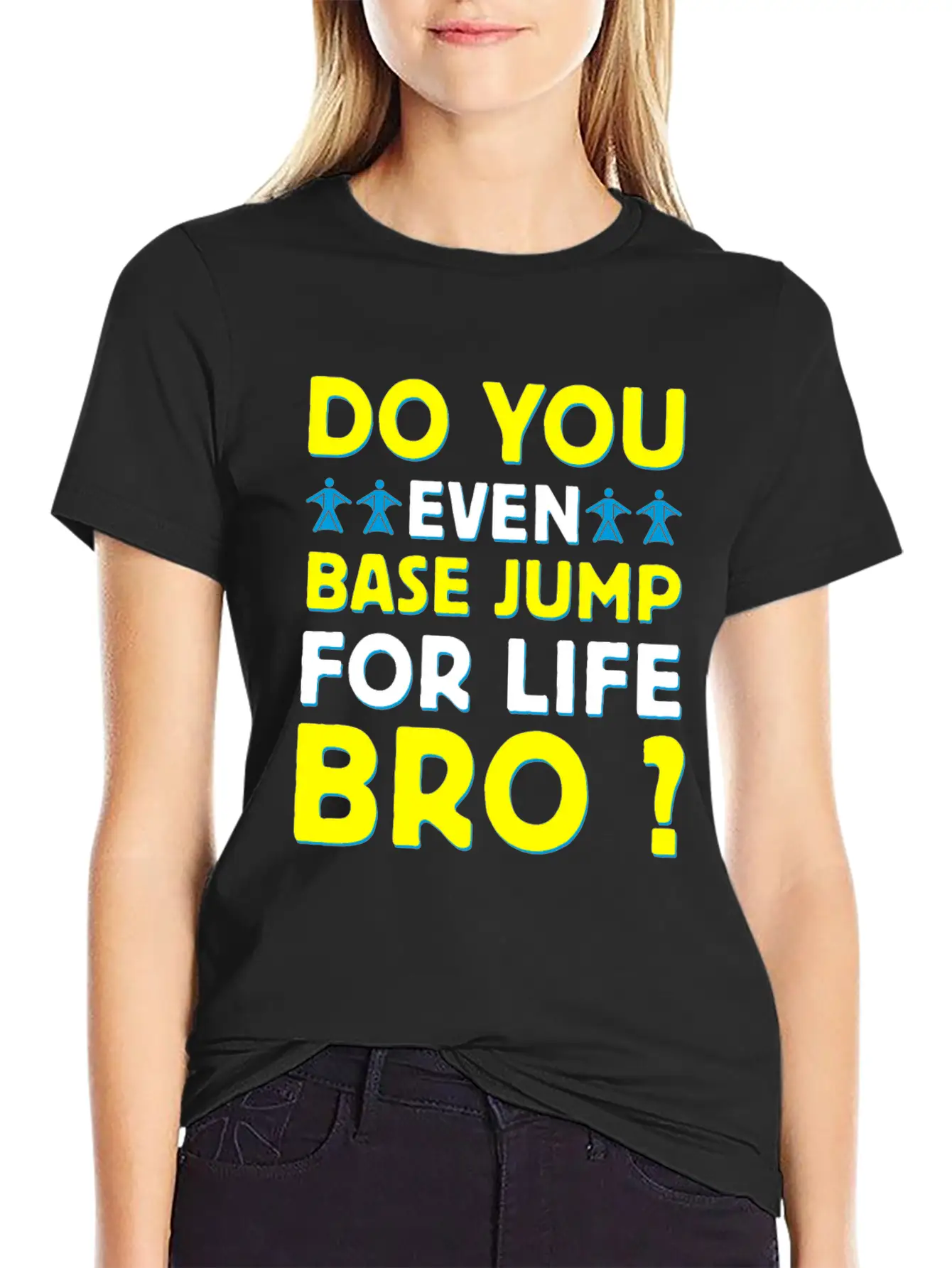 Base Jumping Sky Diving Lightweight Cotton T-Shirt – Daily Comfort Graphic Shirt