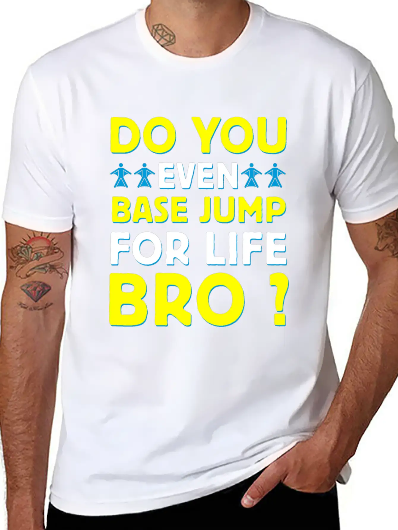 Base Jumping Sky Diving Lightweight Cotton T-Shirt – Daily Comfort Graphic Shirt