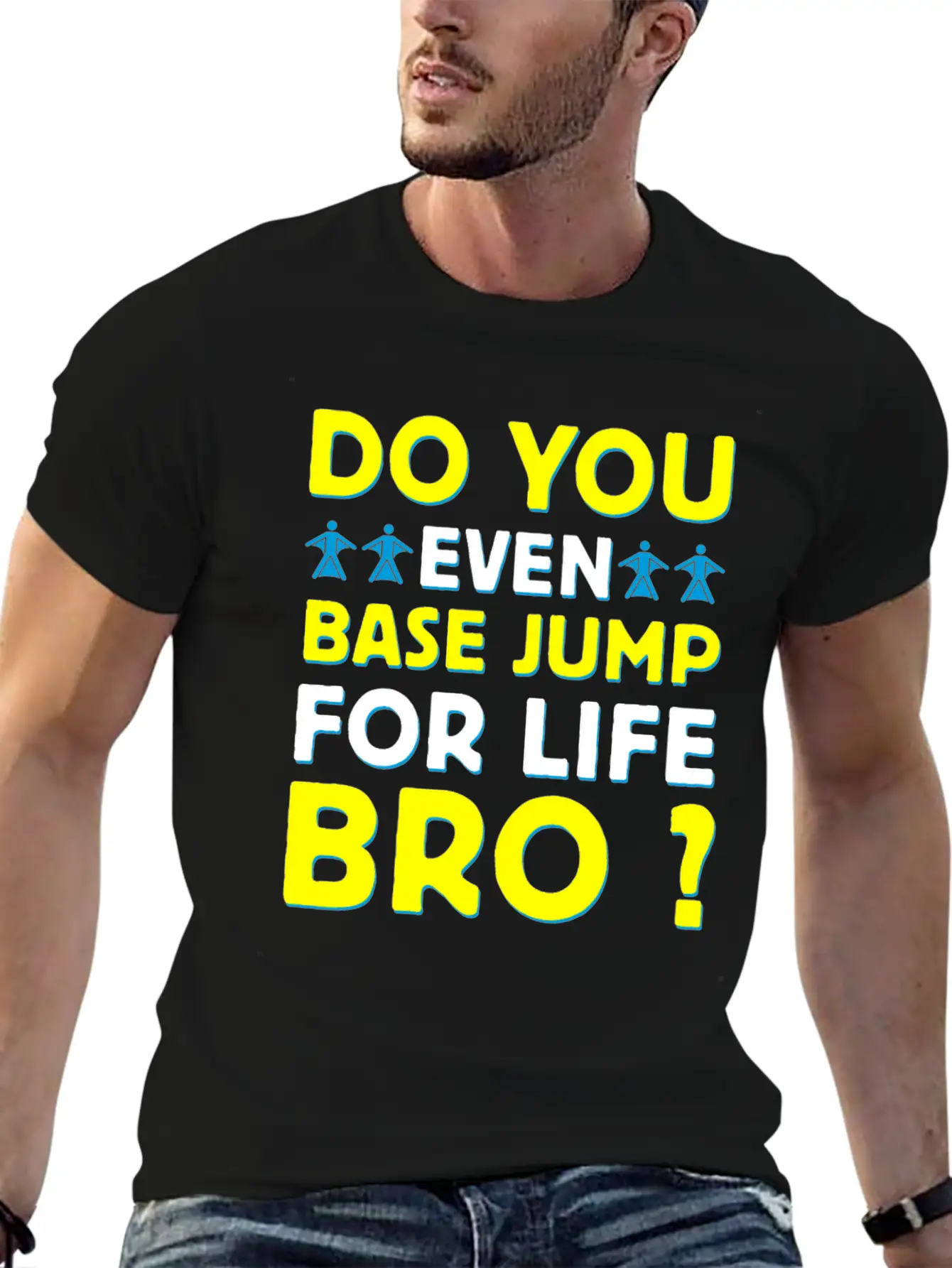Base Jumping Sky Diving Lightweight Cotton T-Shirt – Daily Comfort Graphic Shirt