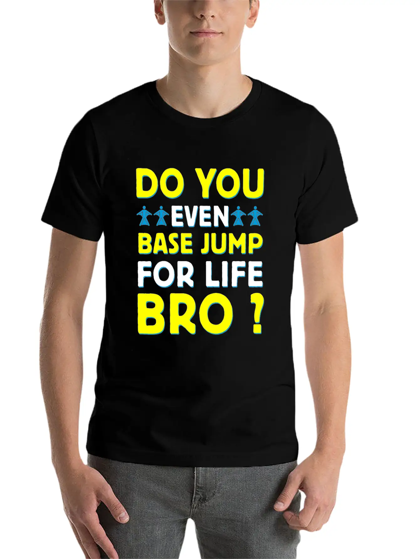 Base Jumping Sky Diving Lightweight Cotton T-Shirt – Daily Comfort Graphic Shirt
