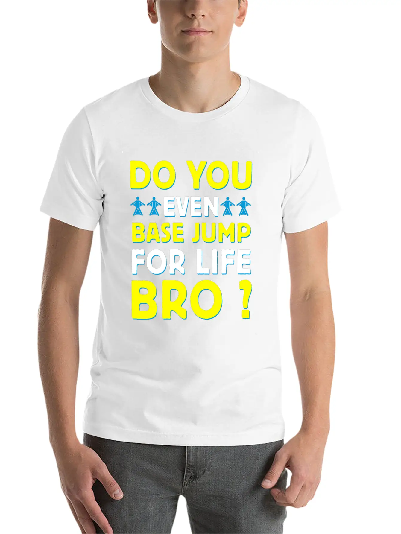 Base Jumping Sky Diving Lightweight Cotton T-Shirt – Daily Comfort Graphic Shirt
