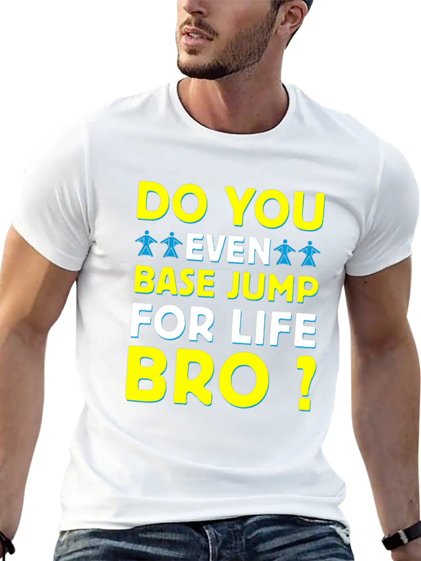 Base Jumping Sky Diving Lightweight Cotton T-Shirt – Daily Comfort Graphic Shirt