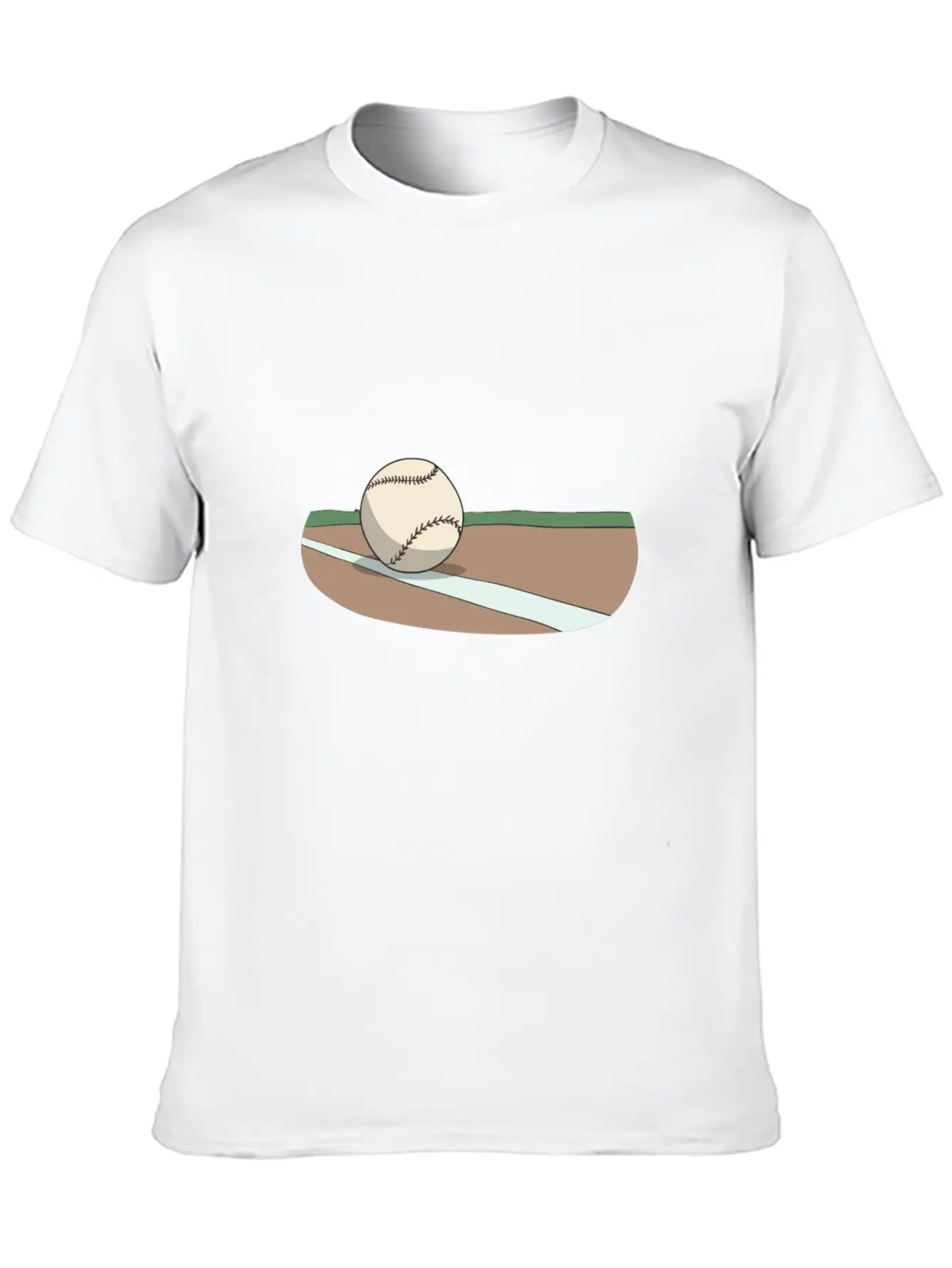 Baseball Ball On The Infield Lightweight Cotton T-Shirt – Daily Comfort Graphic Shirt