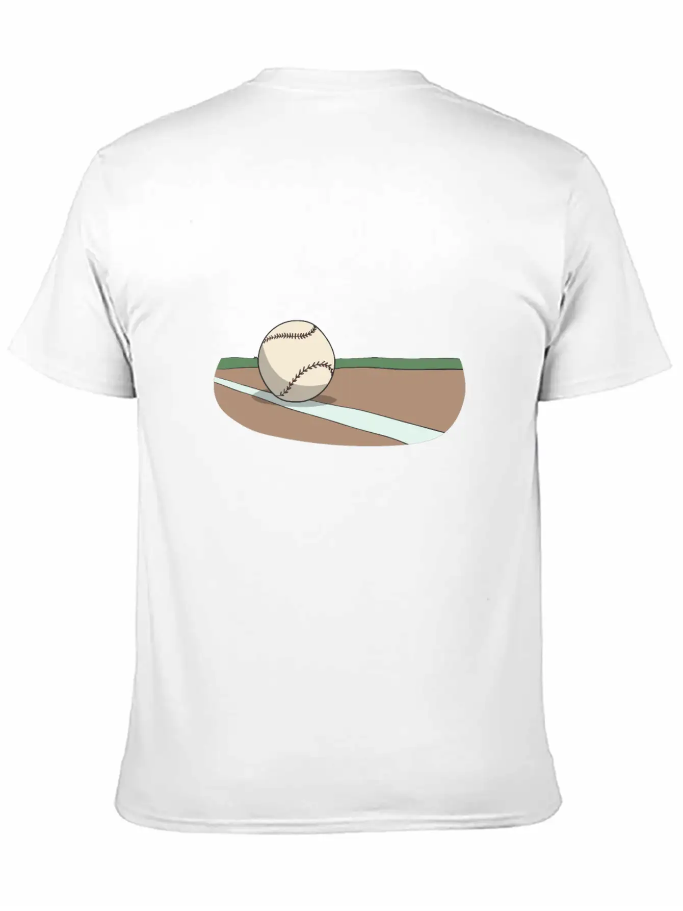 Baseball Ball On The Infield Lightweight Cotton T-Shirt – Daily Comfort Graphic Shirt