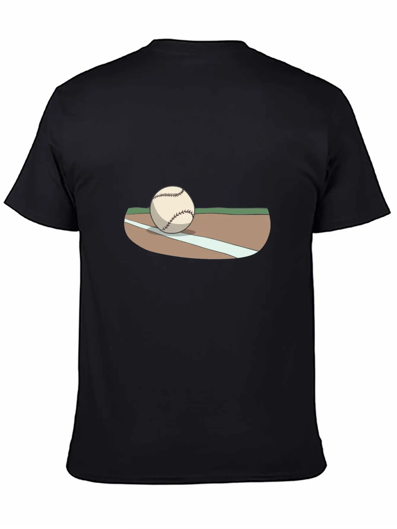 Baseball Ball On The Infield Lightweight Cotton T-Shirt – Daily Comfort Graphic Shirt
