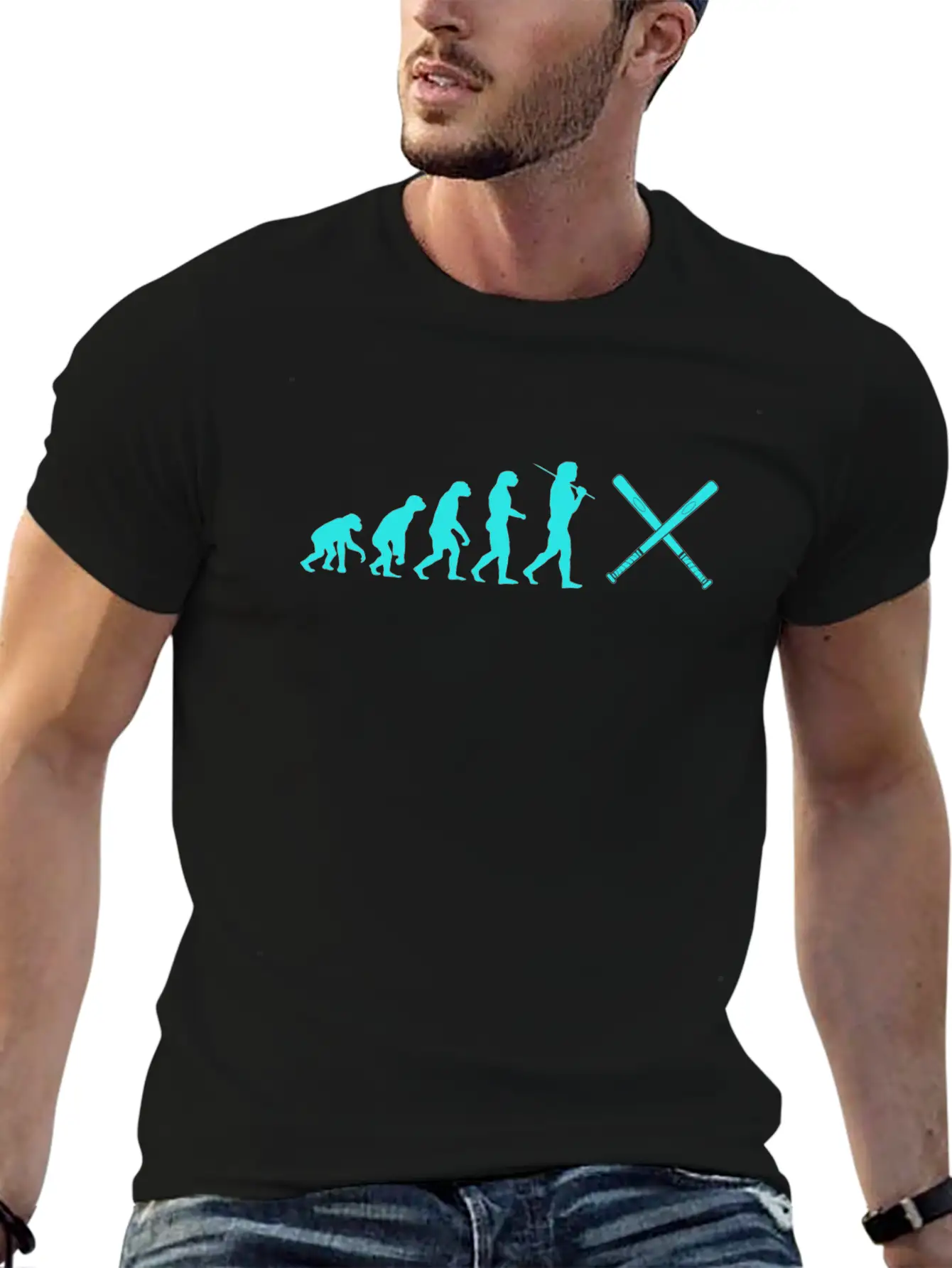 Baseball Evolution Design Homerun Pitch Evolution Basic Graphic T-Shirt – Daily Comfort In Soft Cotton