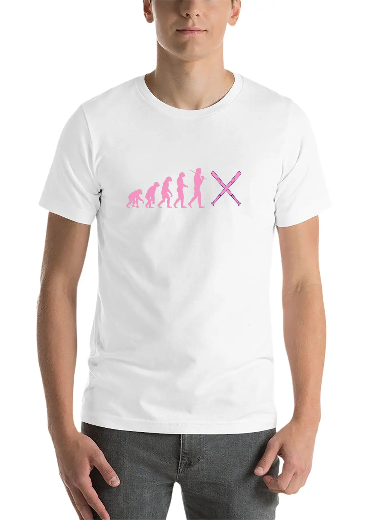 Baseball Evolution Design Homerun Pitch Lightweight Cotton T-Shirt – Daily Comfort Graphic Shirt