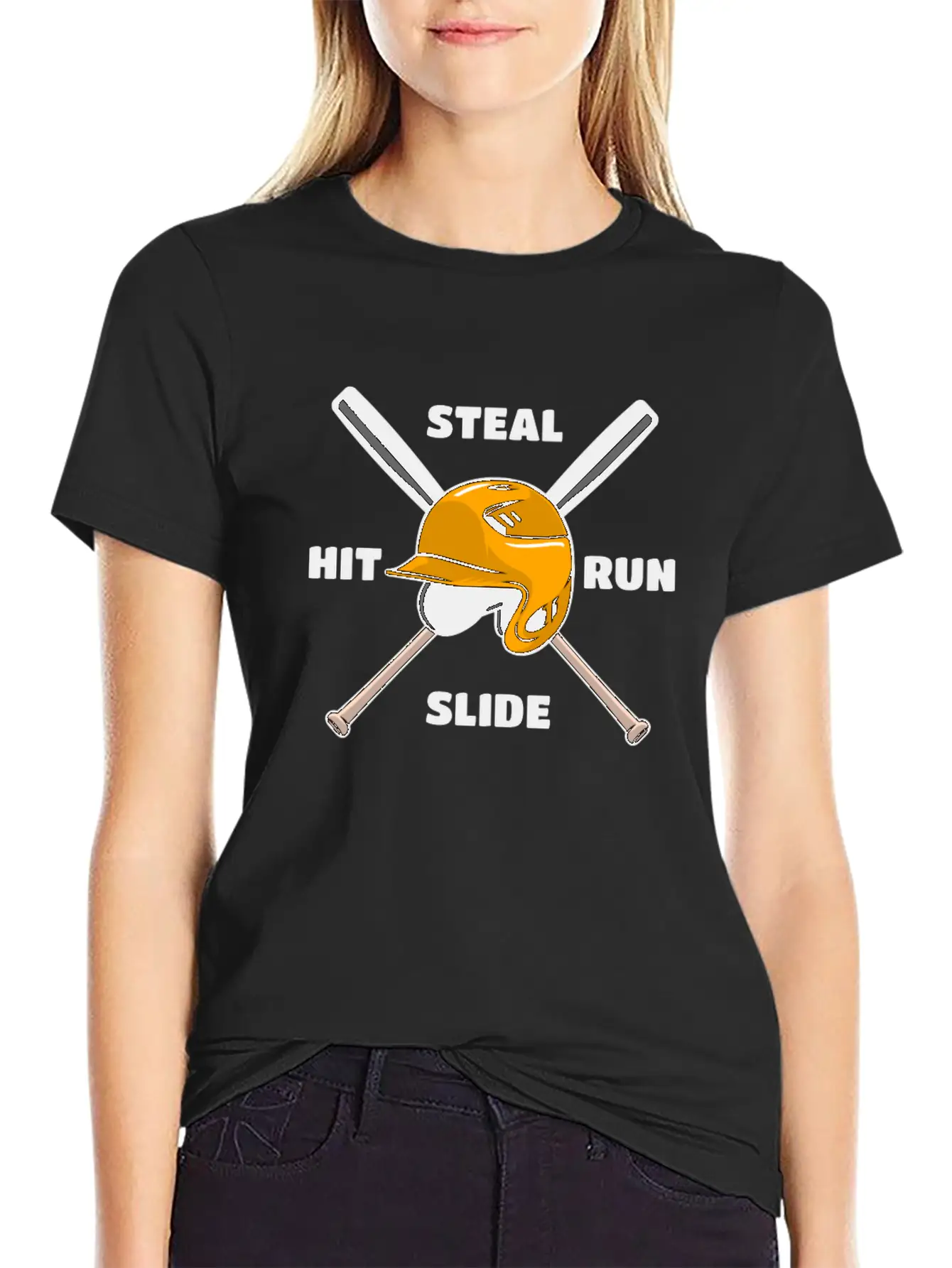 Baseball Hit Steal Run Slide Unisex Casual T-Shirt ��� Clean Design For Daily Comfort