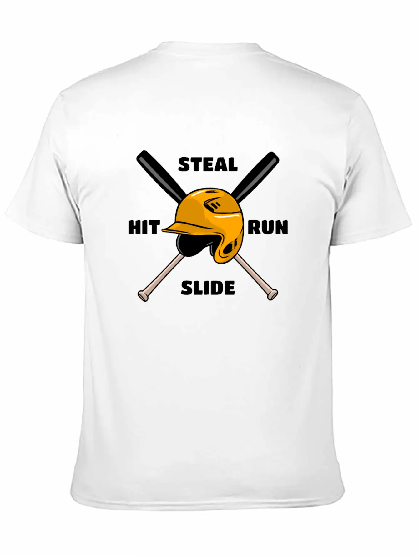Baseball Hit Steal Run Slide Unisex Casual T-Shirt ��� Clean Design For Daily Comfort