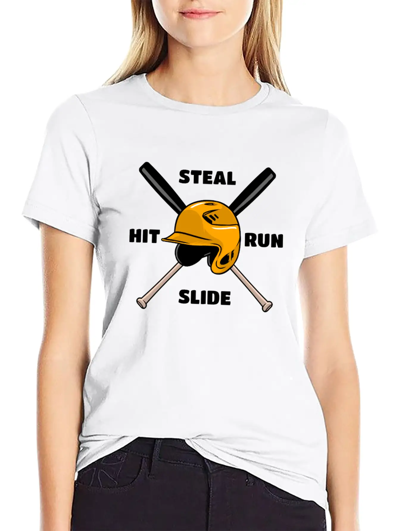 Baseball Hit Steal Run Slide Unisex Casual T-Shirt ��� Clean Design For Daily Comfort