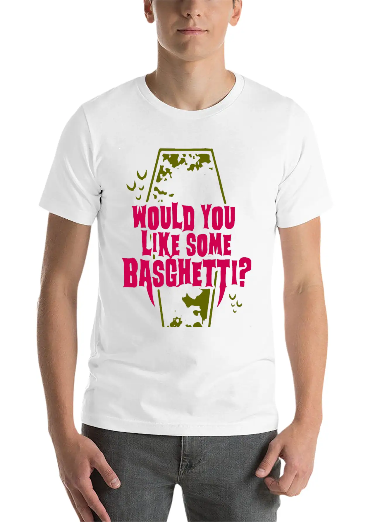 Basghetti Funny Goth Vampire Quote Unisex Casual T-Shirt – Clean Design For Daily Comfort
