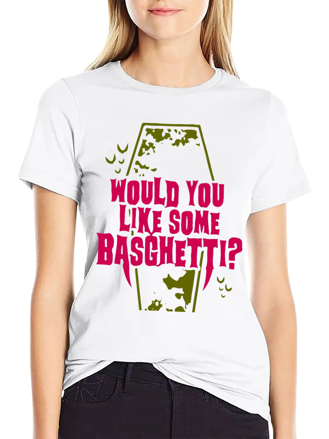 Basghetti Funny Goth Vampire Quote Unisex Casual T-Shirt – Clean Design For Daily Comfort